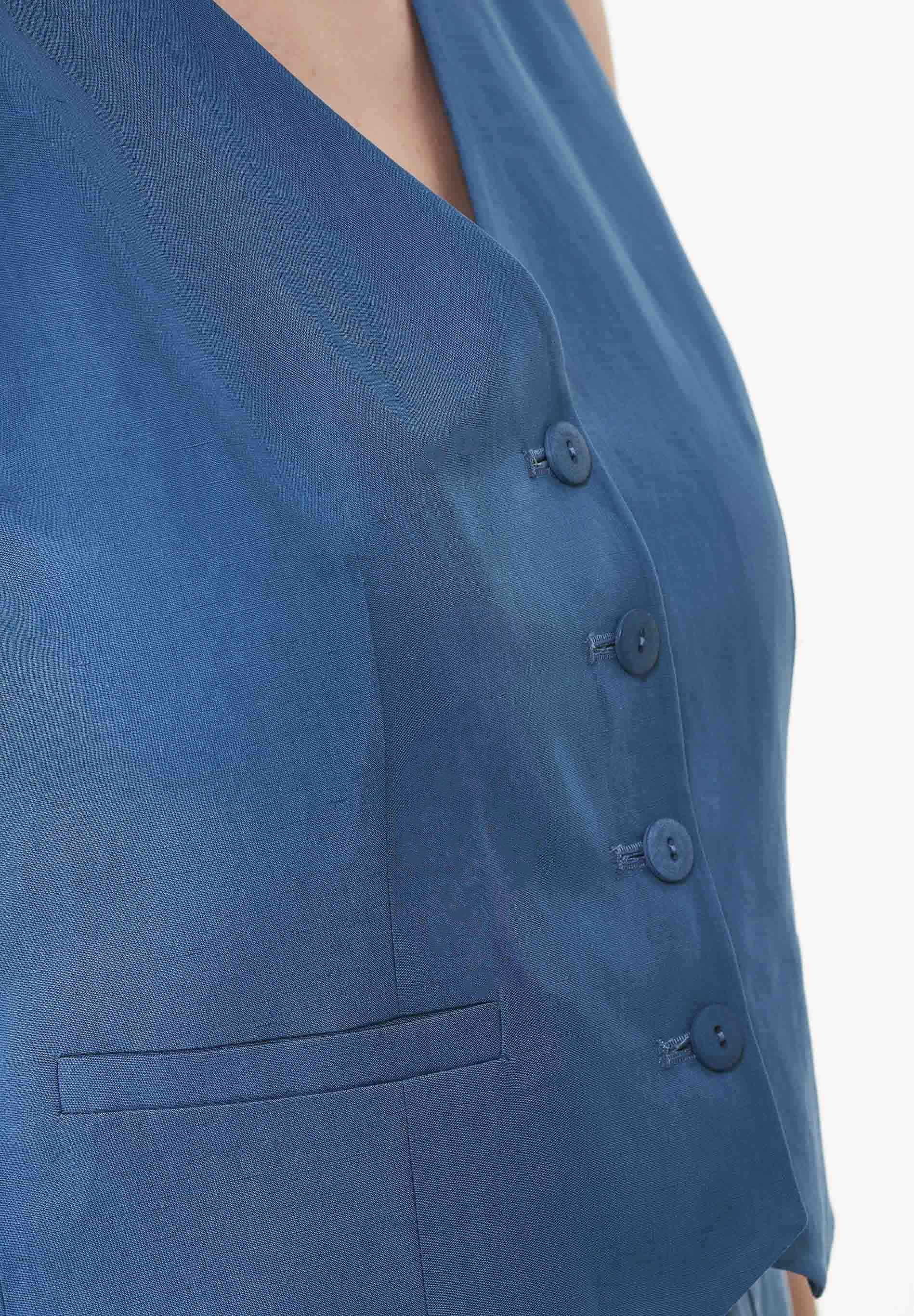 Weste aus TENCEL™ Lyocell und Leinen