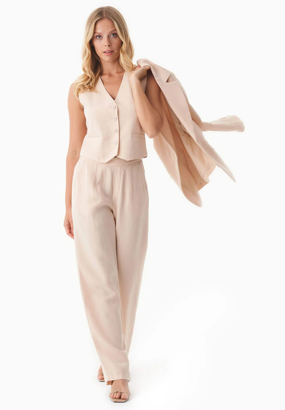 Hose aus TENCEL™ Lyocell und Leinen