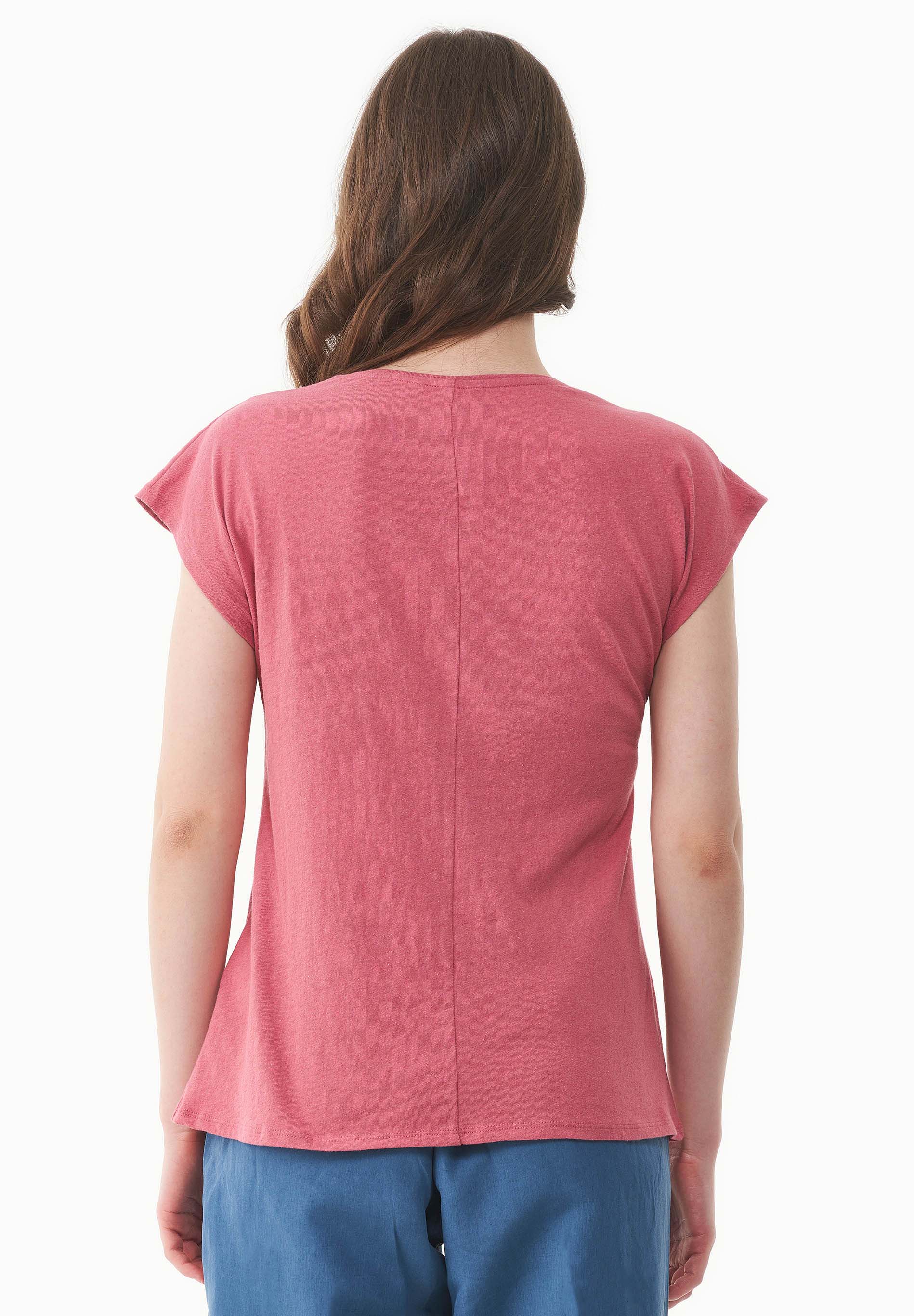 T-shirt aus Bio-Baumwolle und Leinen