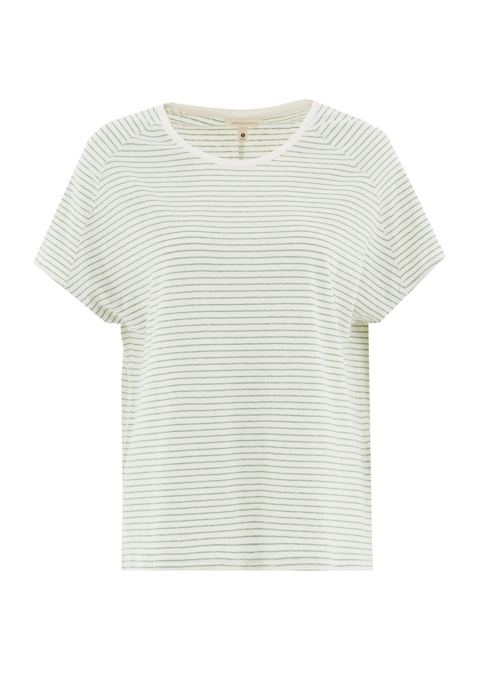 Gestreiftes T-Shirt aus Bio-Baumwolle und Leinen