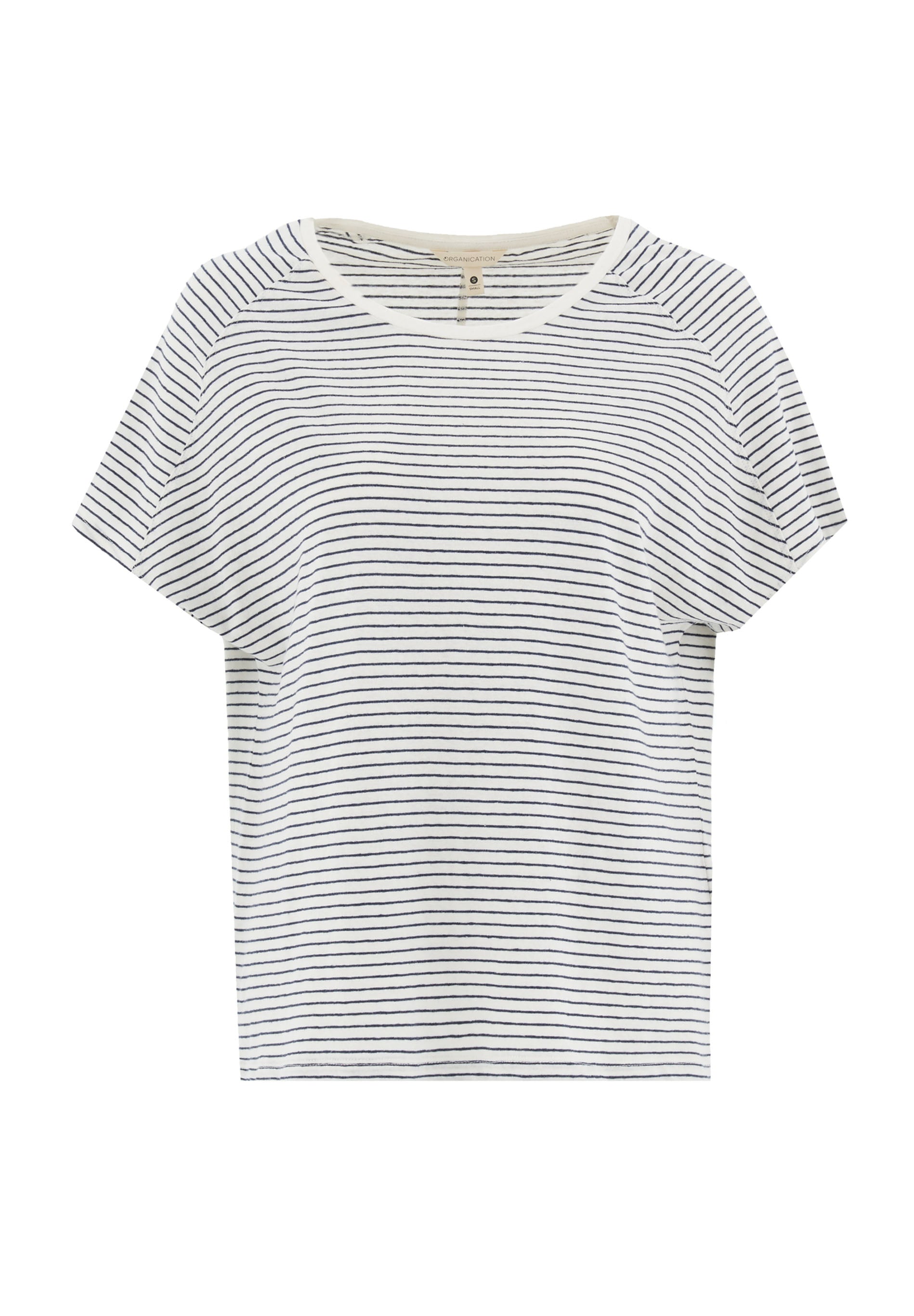Gestreiftes T-Shirt aus Bio-Baumwolle und Leinen