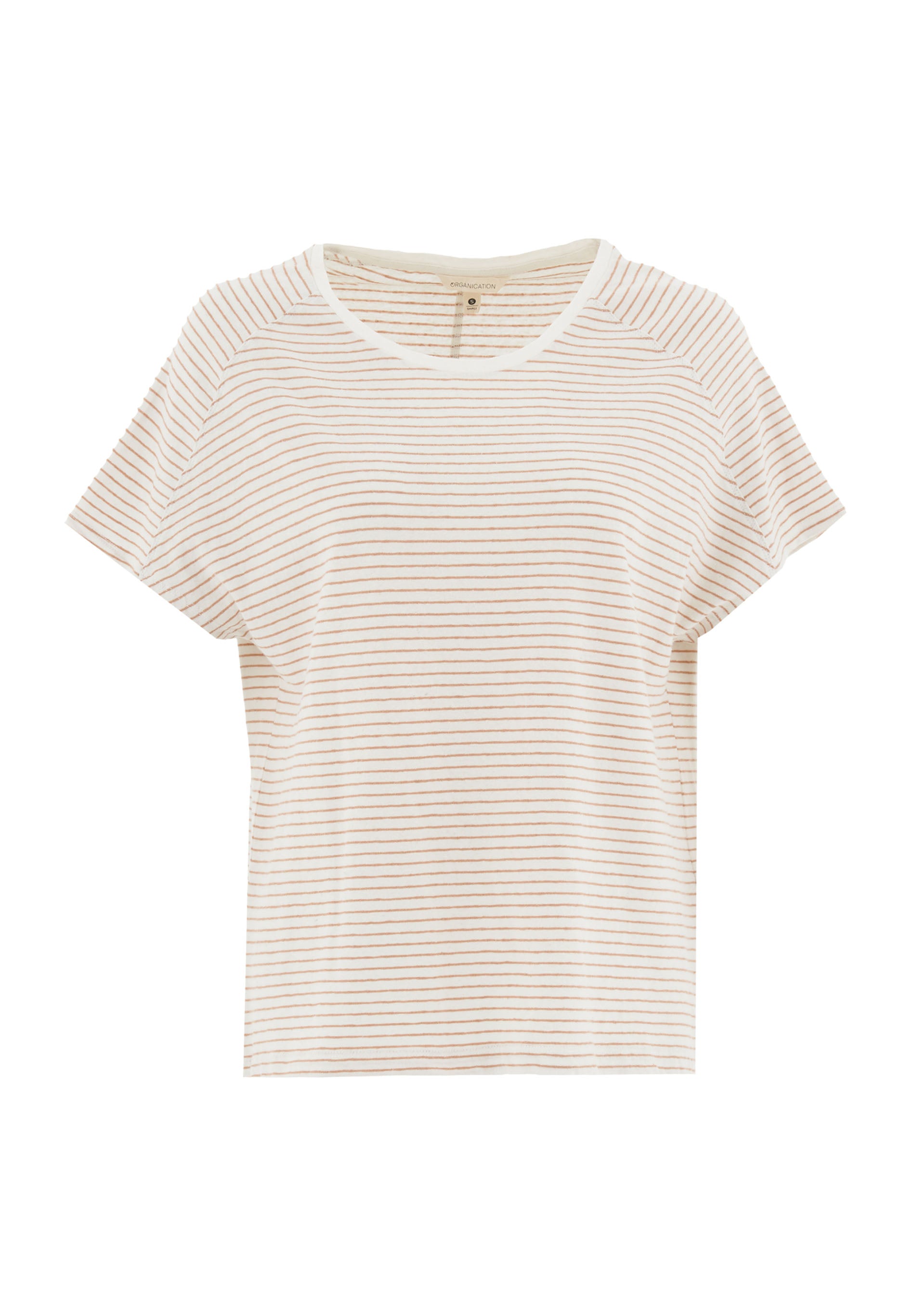 Gestreiftes T-Shirt aus Bio-Baumwolle und Leinen
