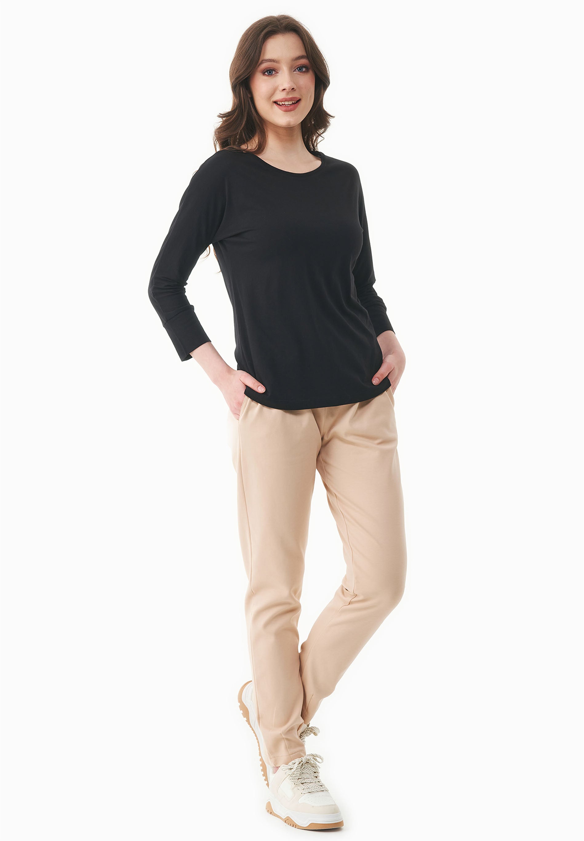 3/4-Arm-Shirt aus TENCEL™ Modal und Bio-Baumwolle