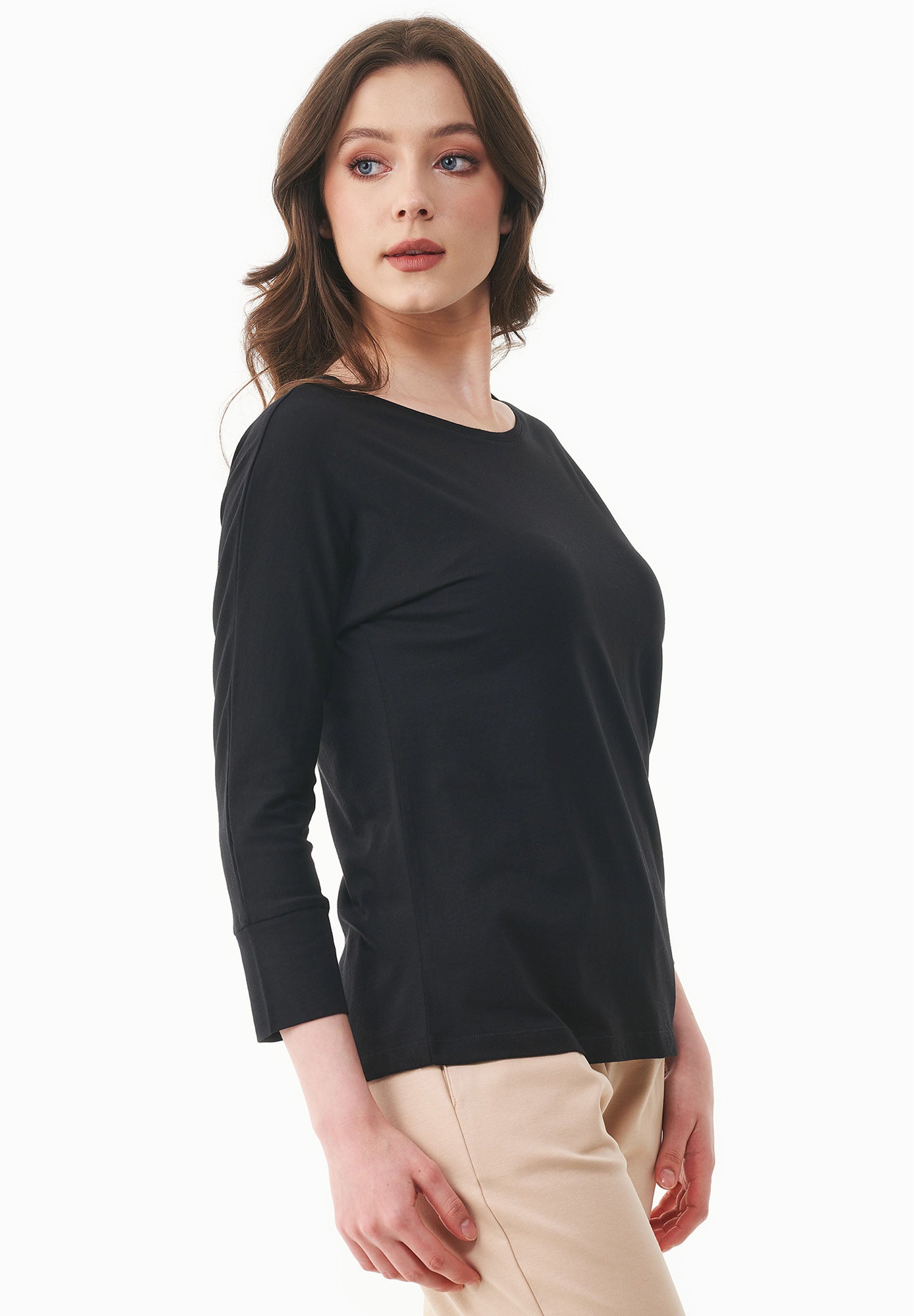 3/4-Arm-Shirt aus TENCEL™ Modal und Bio-Baumwolle