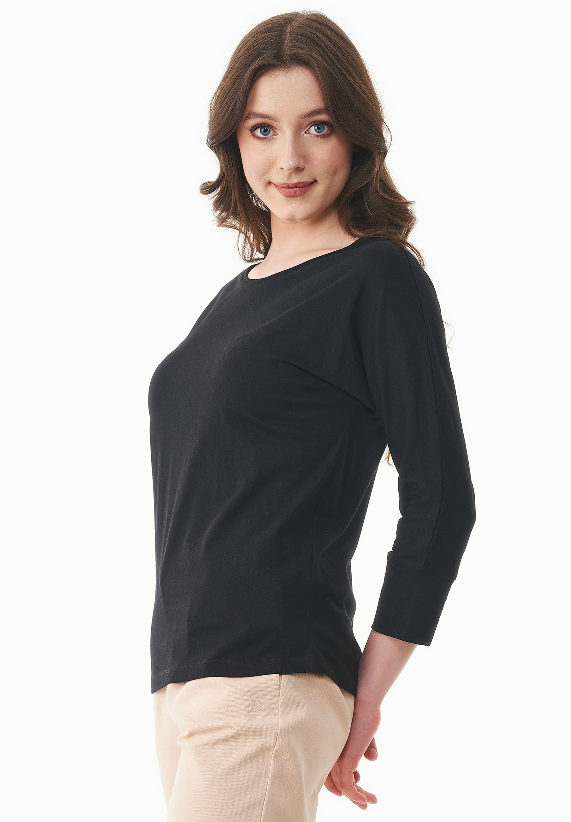 3/4-Arm-Shirt aus TENCEL™ Modal und Bio-Baumwolle