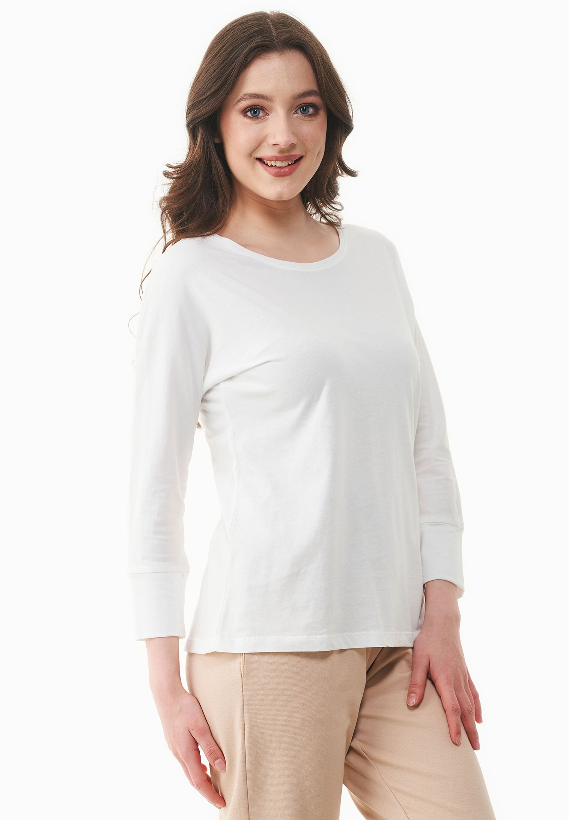 3/4-Arm-Shirt aus TENCEL™ Modal und Bio-Baumwolle