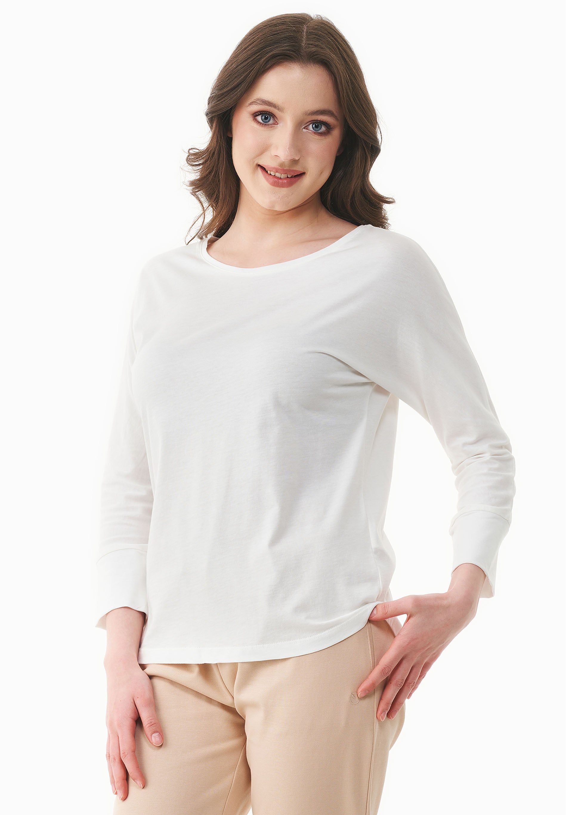 3/4-Arm-Shirt aus TENCEL™ Modal und Bio-Baumwolle