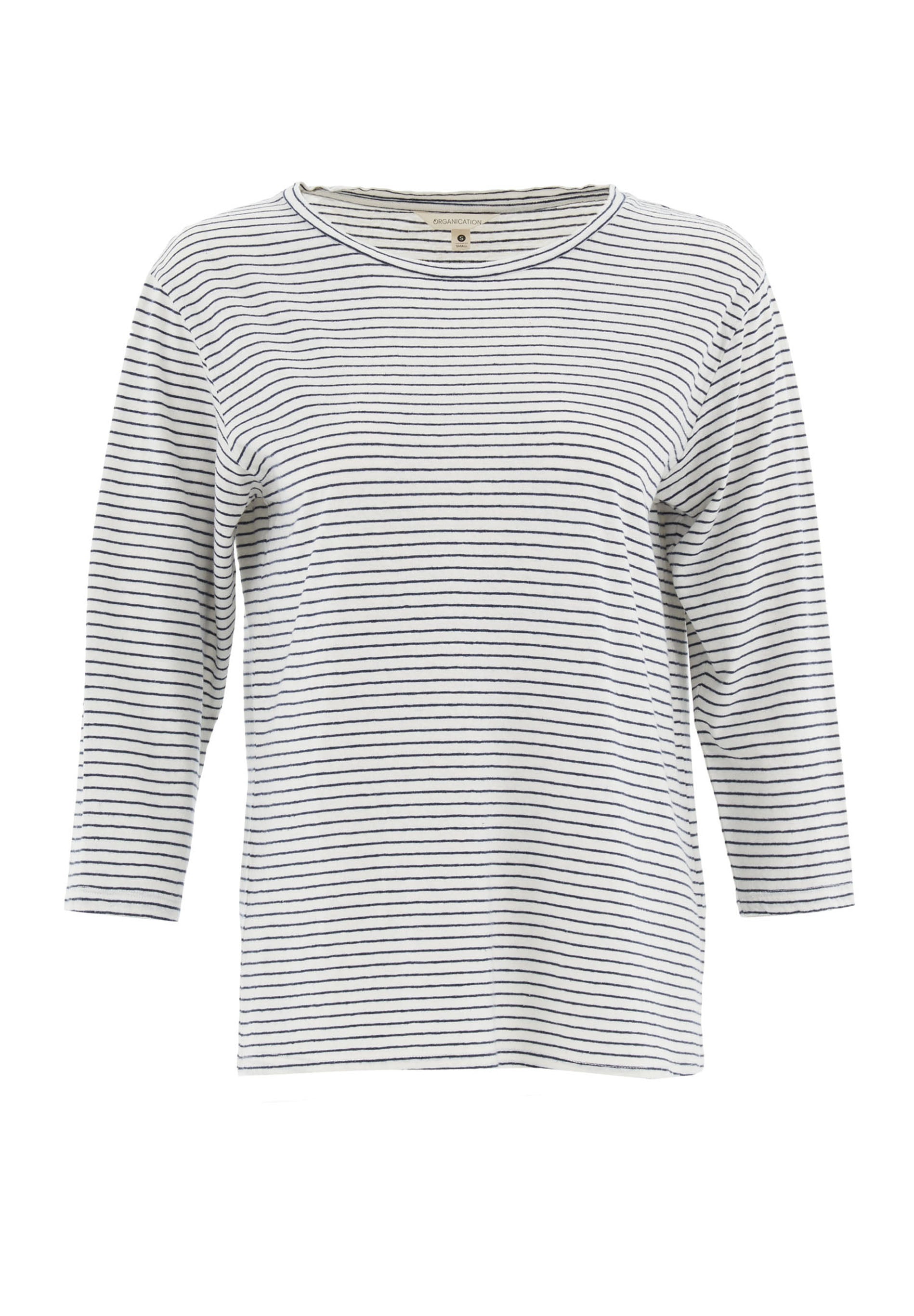 3/4 Arm Shirt aus Bio-Baumwolle und Leinen