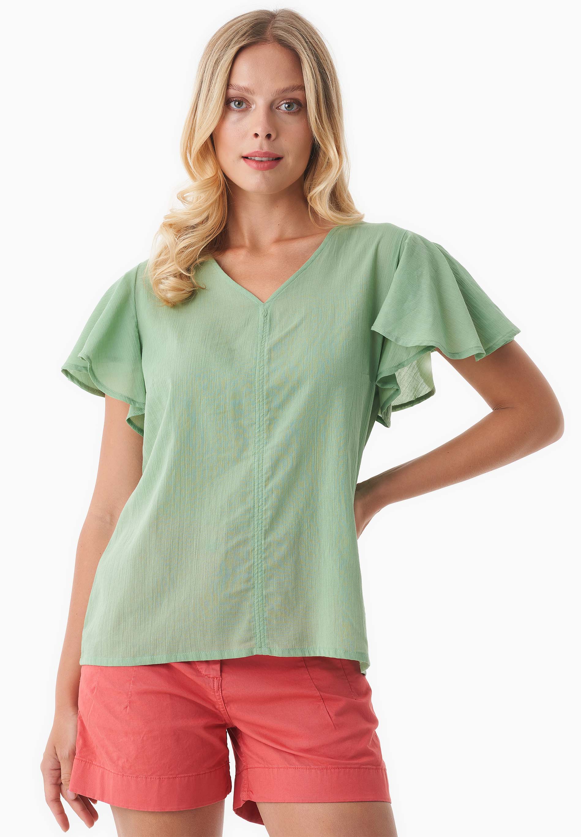 Bluse aus Bio-Baumwoll-Voile