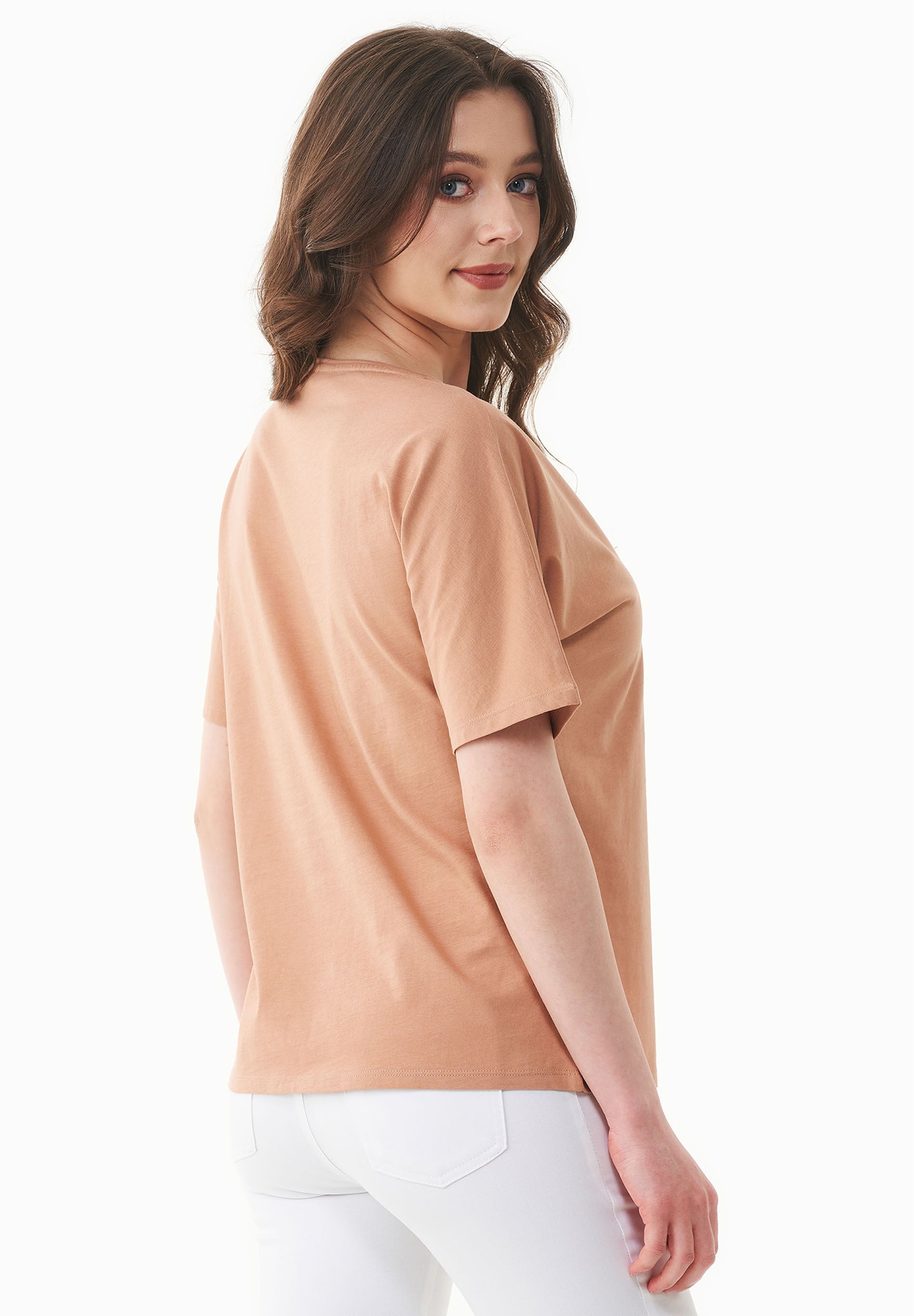 T-Shirt aus Bio-Baumwolle mit Stickerei