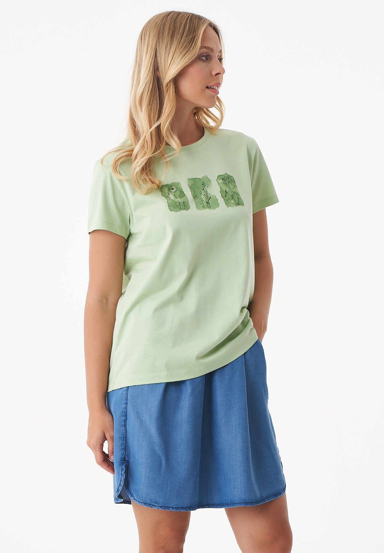 T-Shirt aus Bio-Baumwolle mit Print