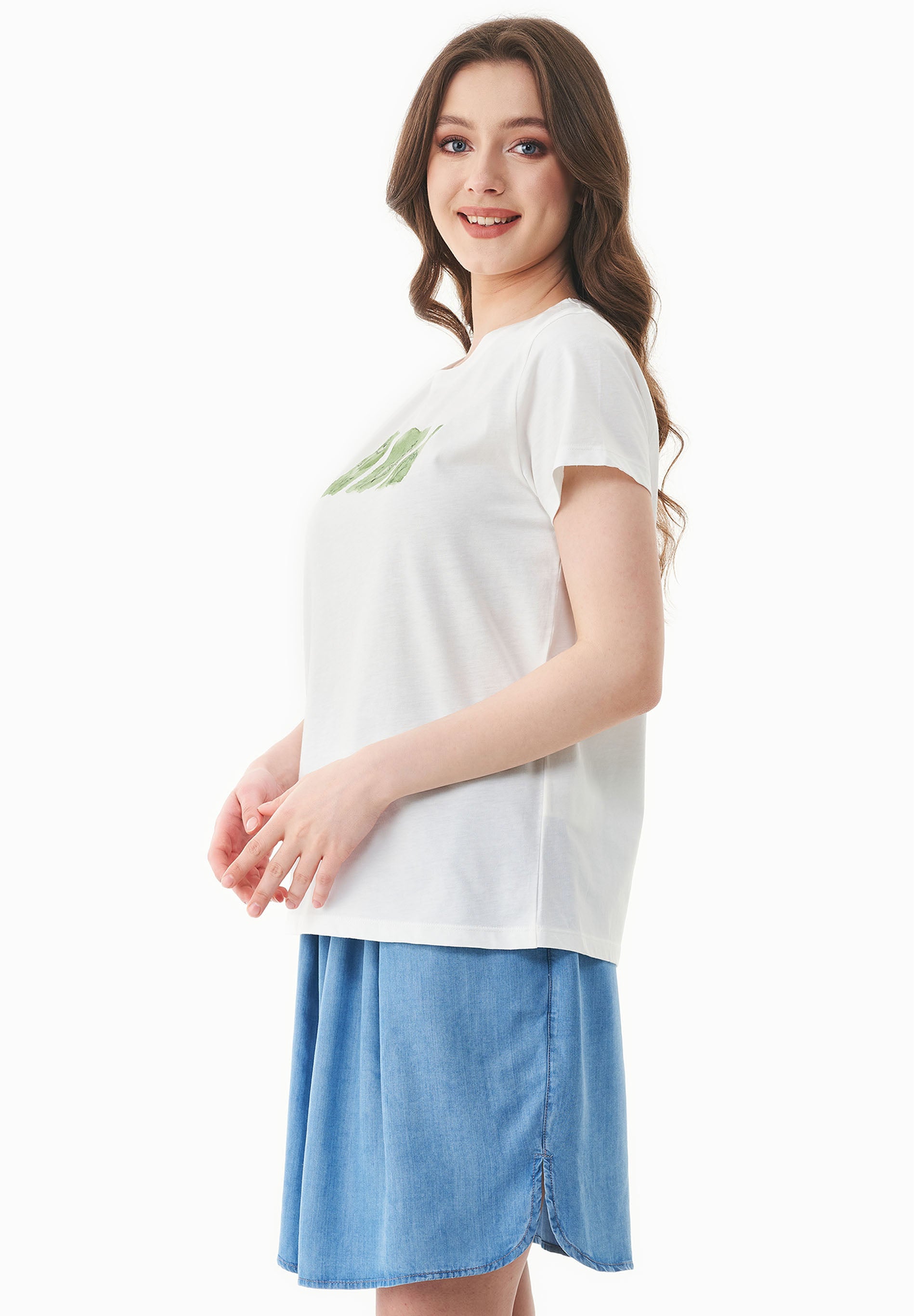 T-Shirt aus Bio-Baumwolle mit Print