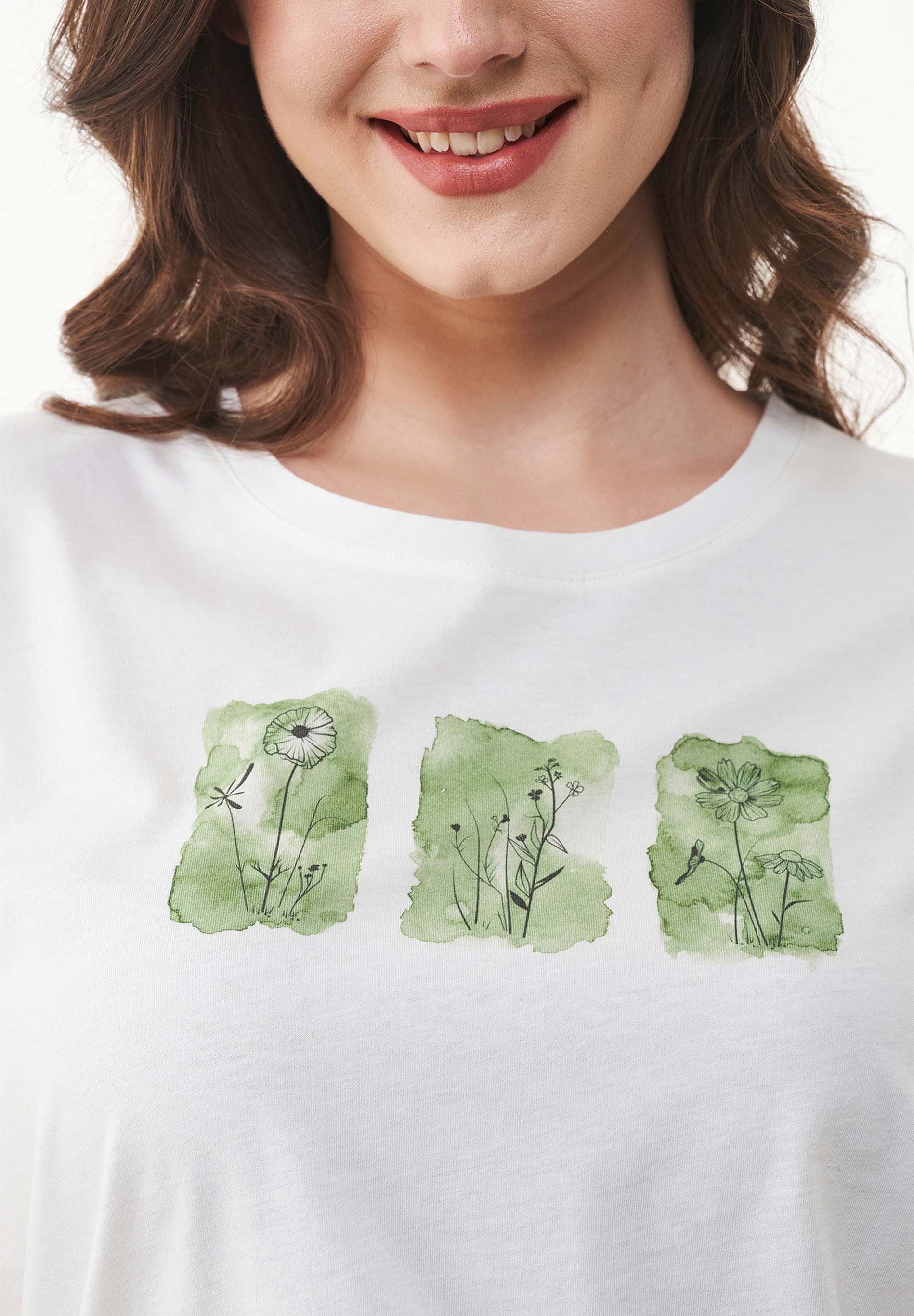 T-Shirt aus Bio-Baumwolle mit Print