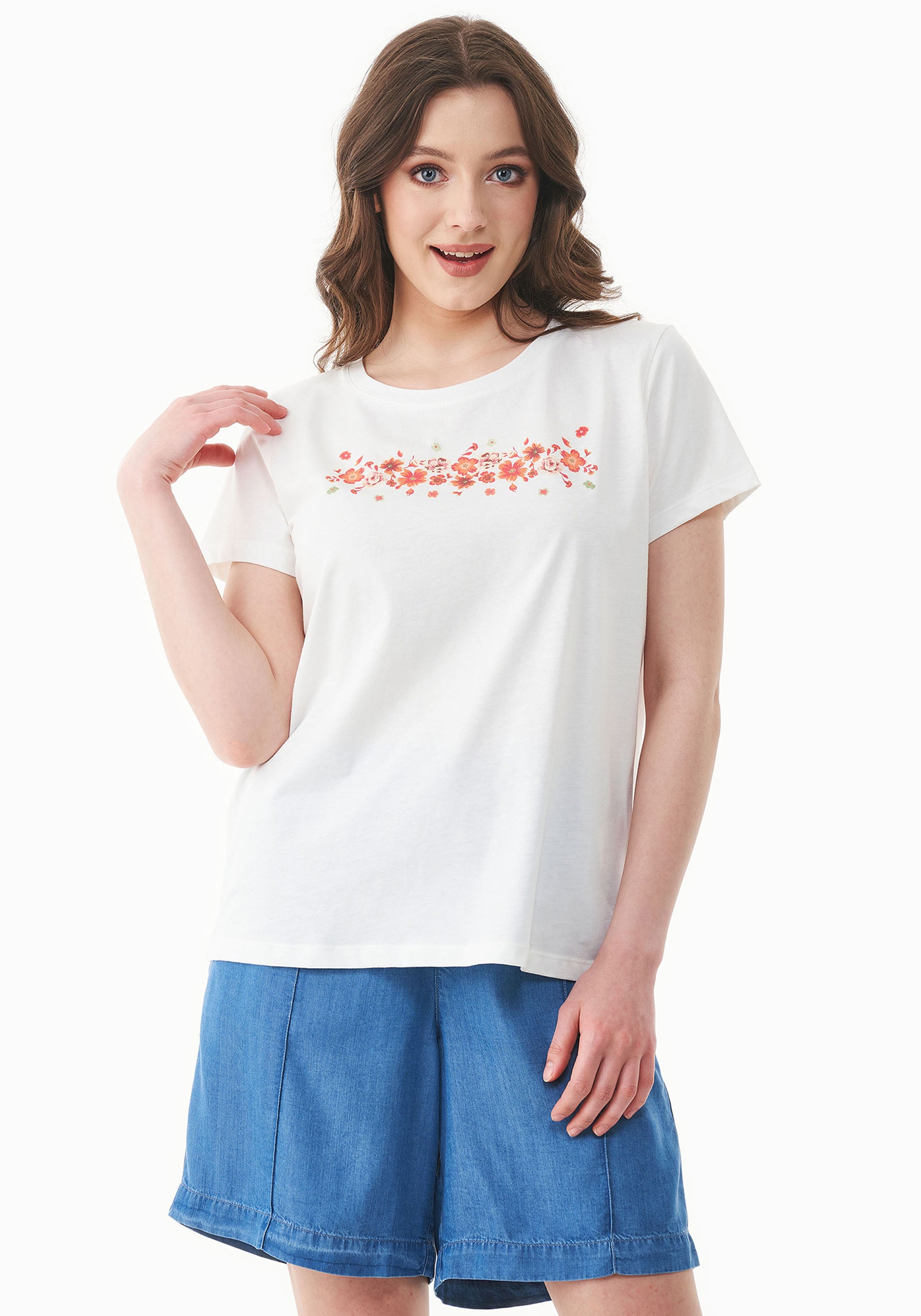T-Shirt aus Bio-Baumwolle mit Print