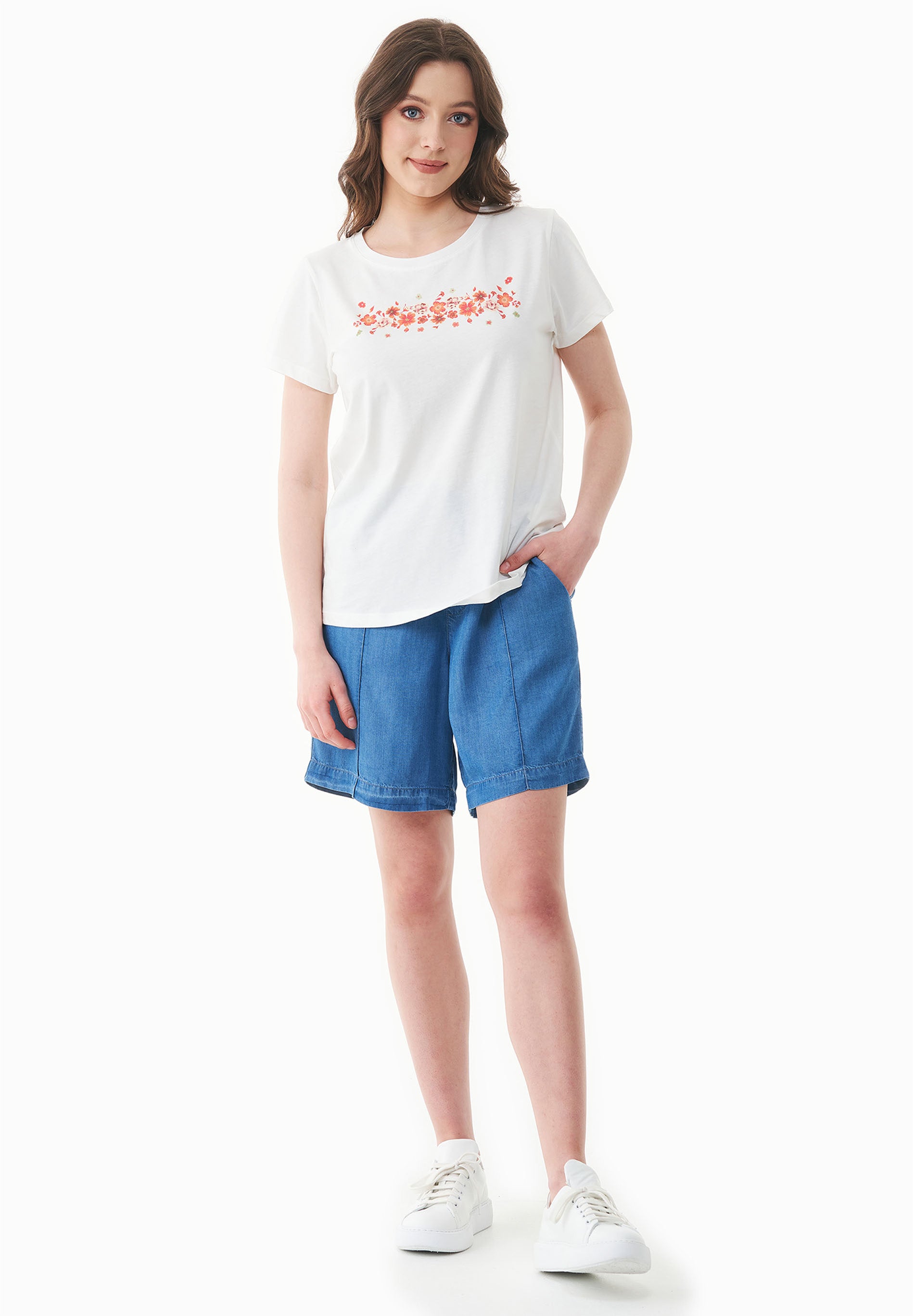 T-Shirt aus Bio-Baumwolle mit Print