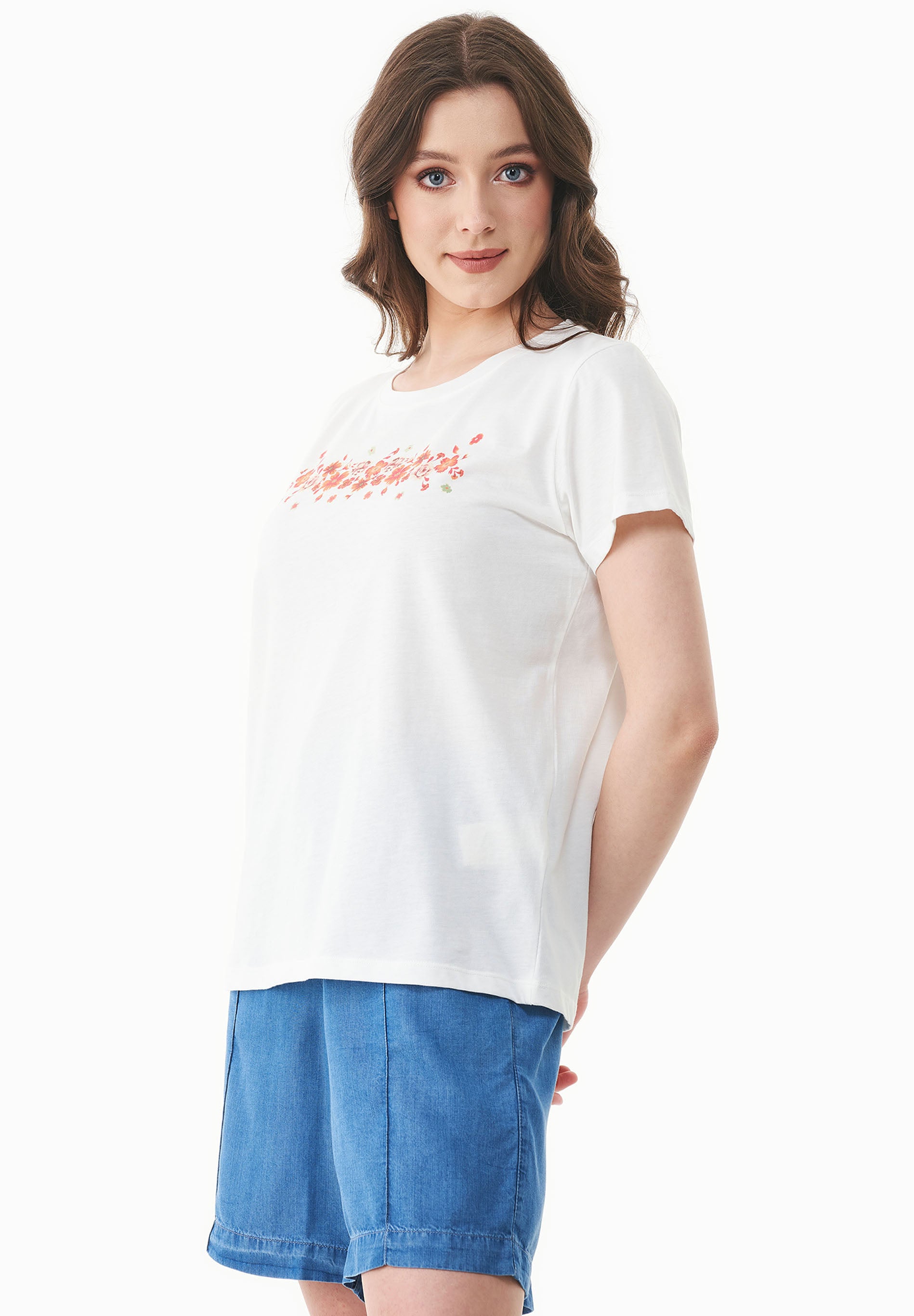 T-Shirt aus Bio-Baumwolle mit Print