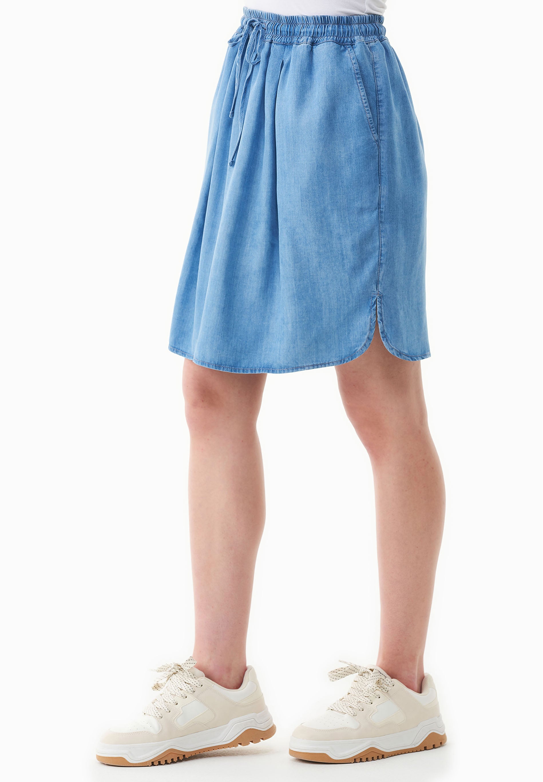 Rock aus TENCEL™ Lyocell in Denim-Optik