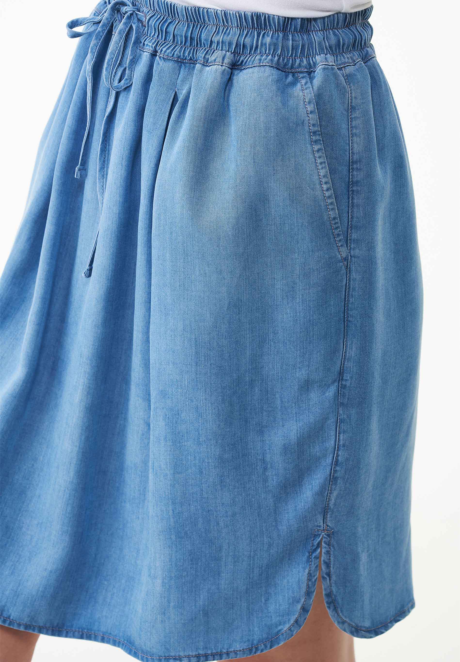 Rock aus TENCEL™ Lyocell in Denim-Optik