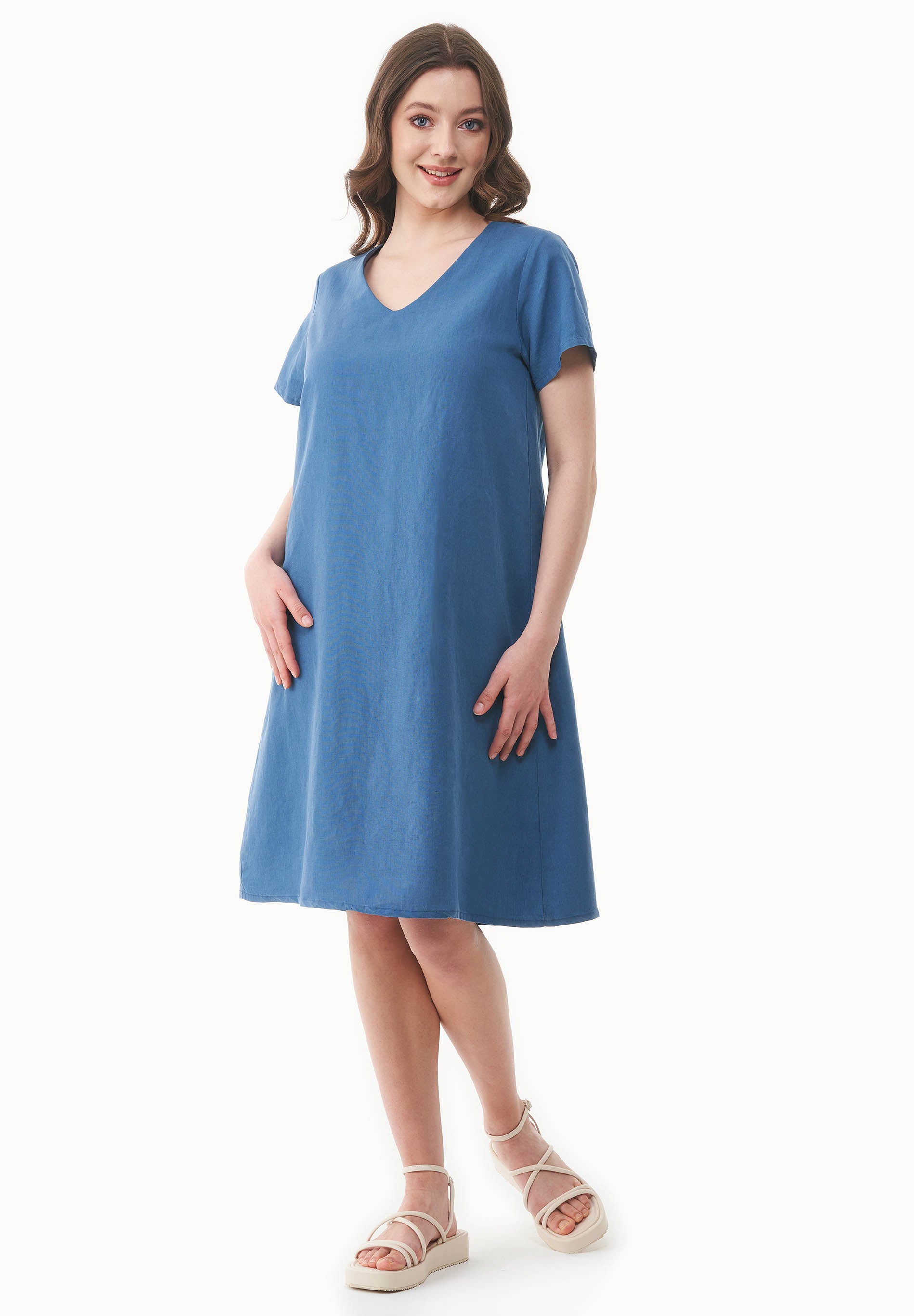 Kleid aus TENCEL™ Lyocell und Leinen