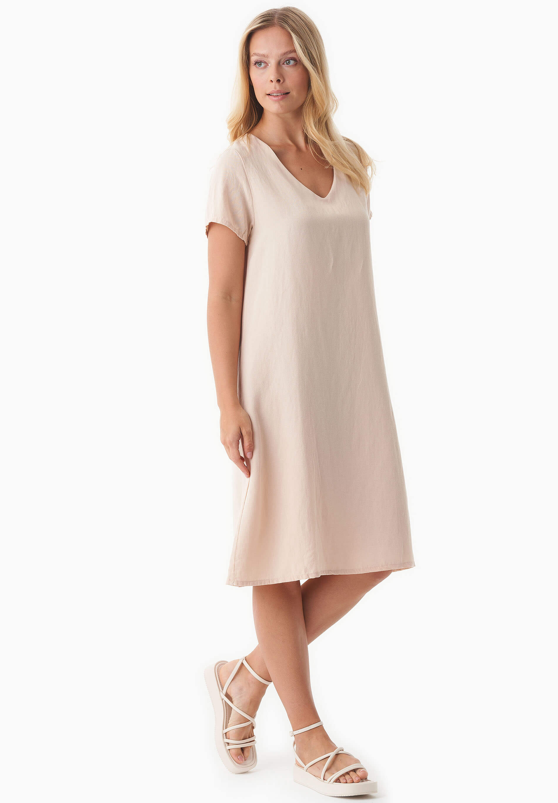 Kleid aus TENCEL™ Lyocell und Leinen