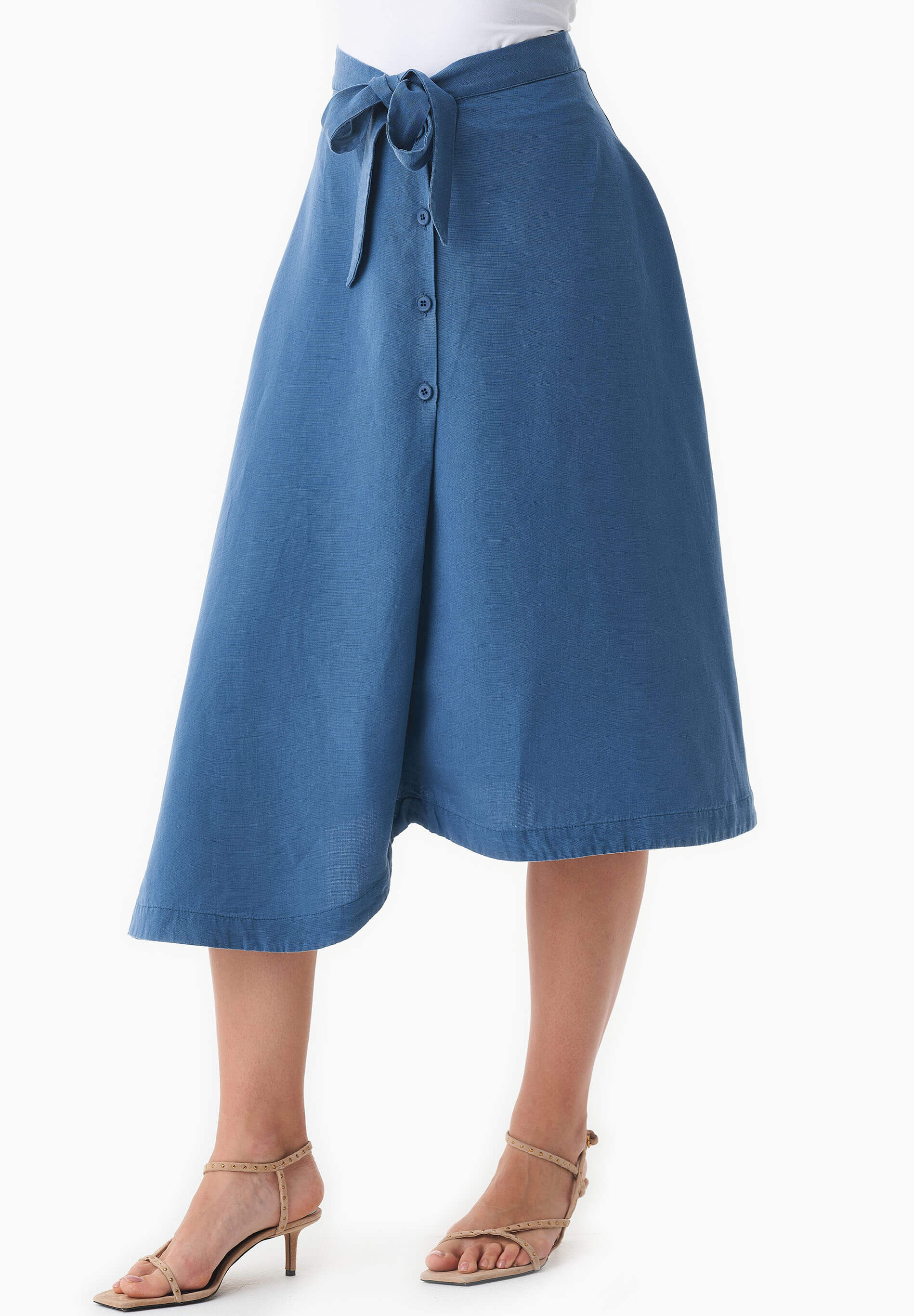 Rock aus TENCEL™ Lyocell und Leinen