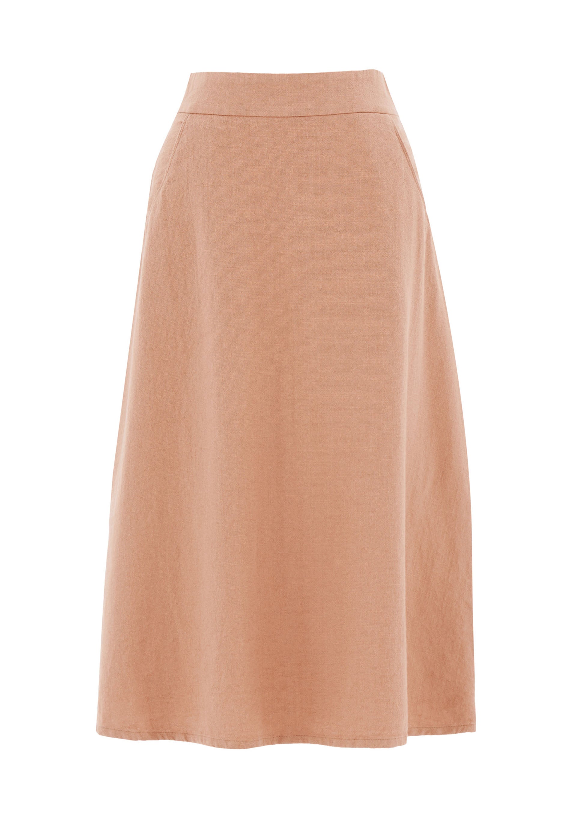 Midi Rock aus Leinen-Bio Baumwolle Mix mit LENZING™ ECOVERO™