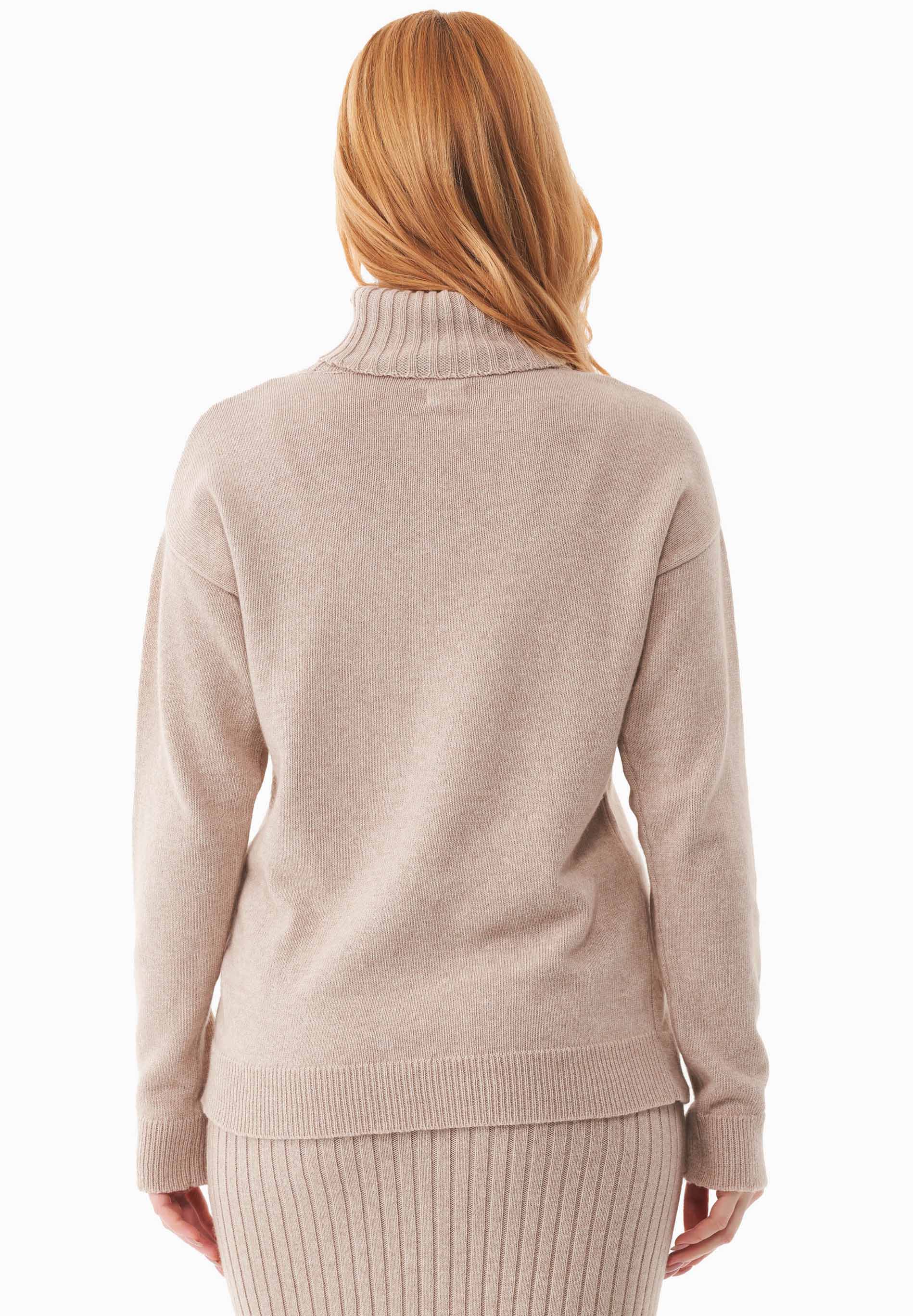 Rollkragenpullover aus Bio-Baumwoll Mix
