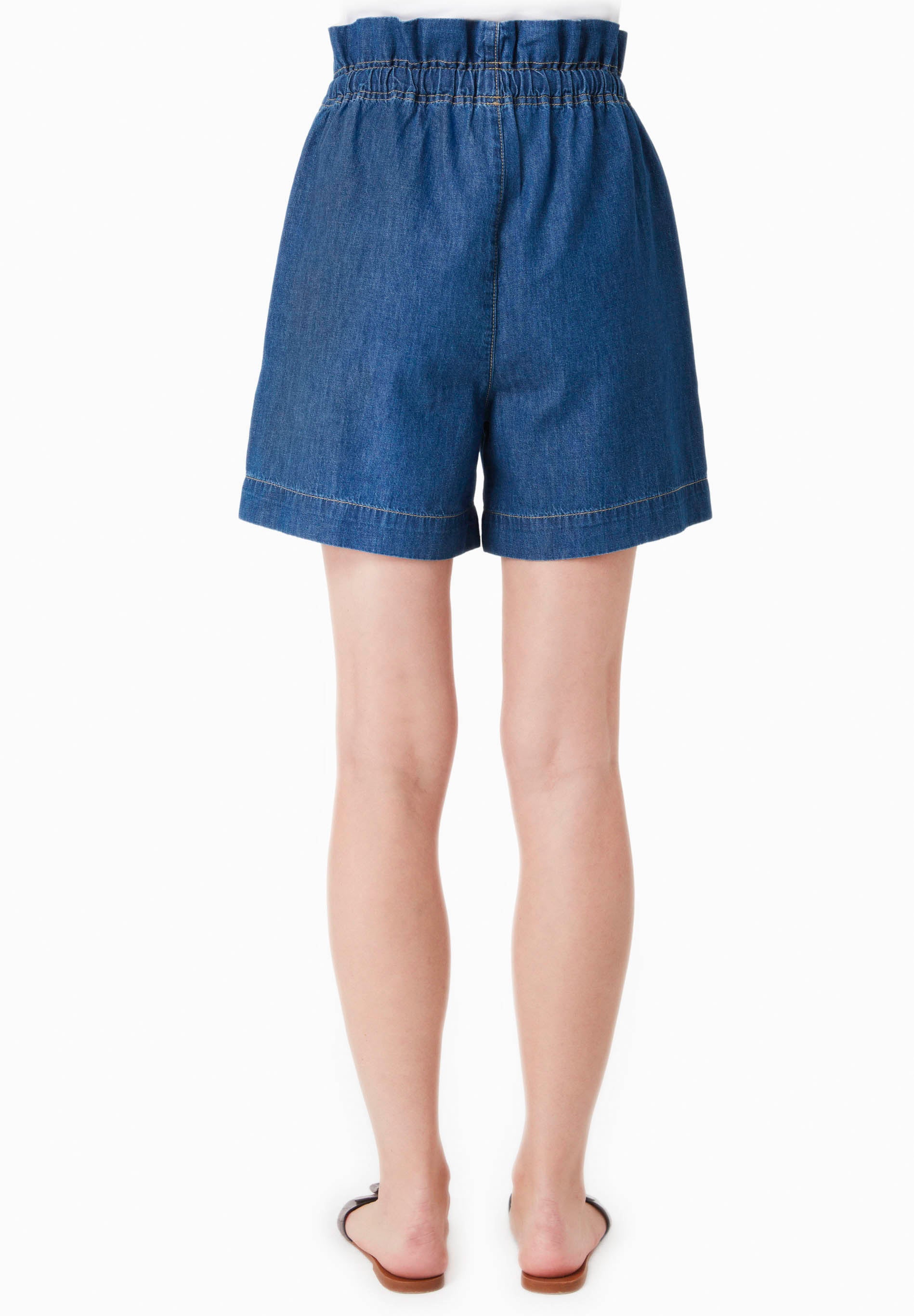Shorts aus Bio-Baumwolle in Denim