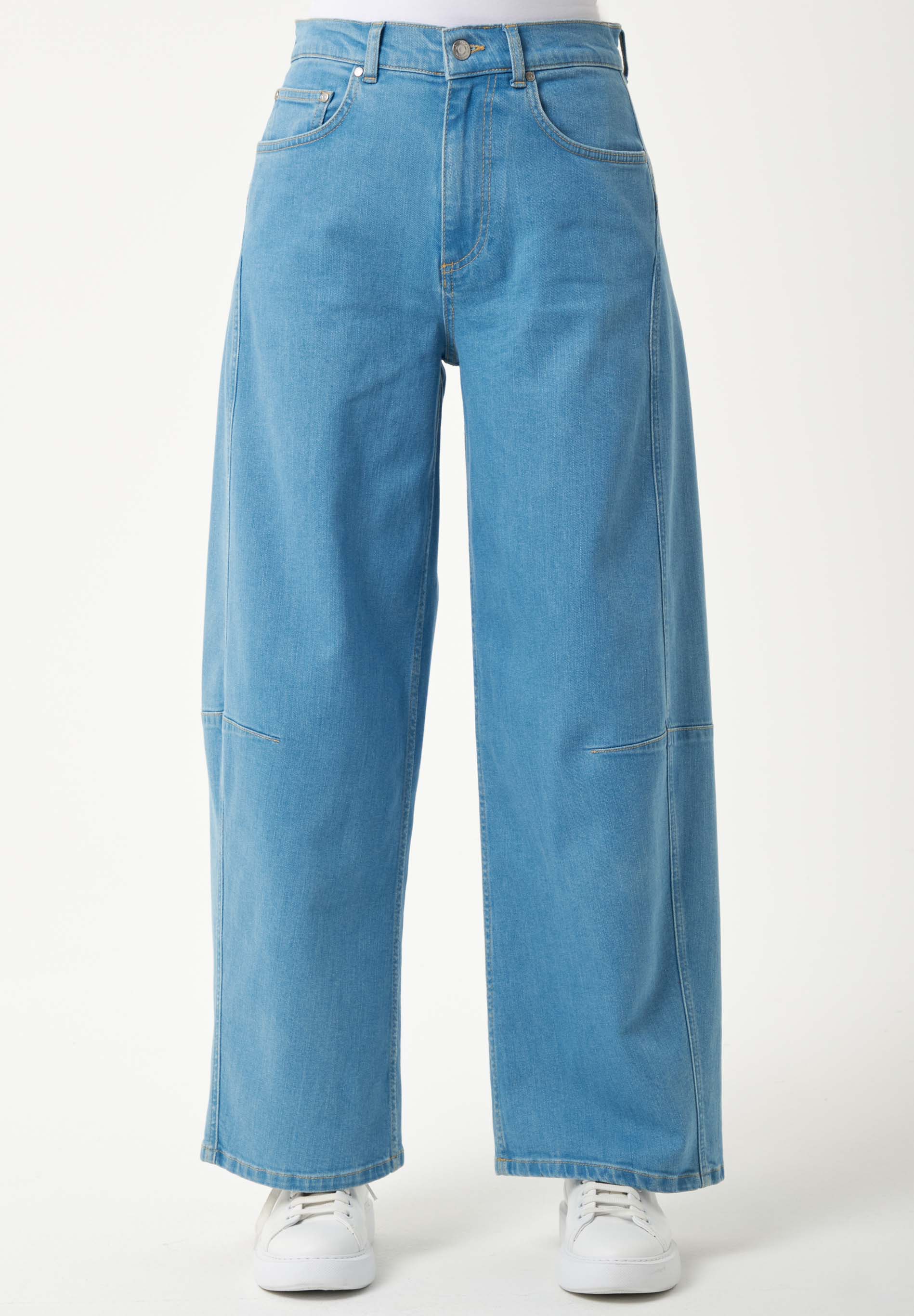 Jeans mit Weitem Bein aus Bio-Baumwolle