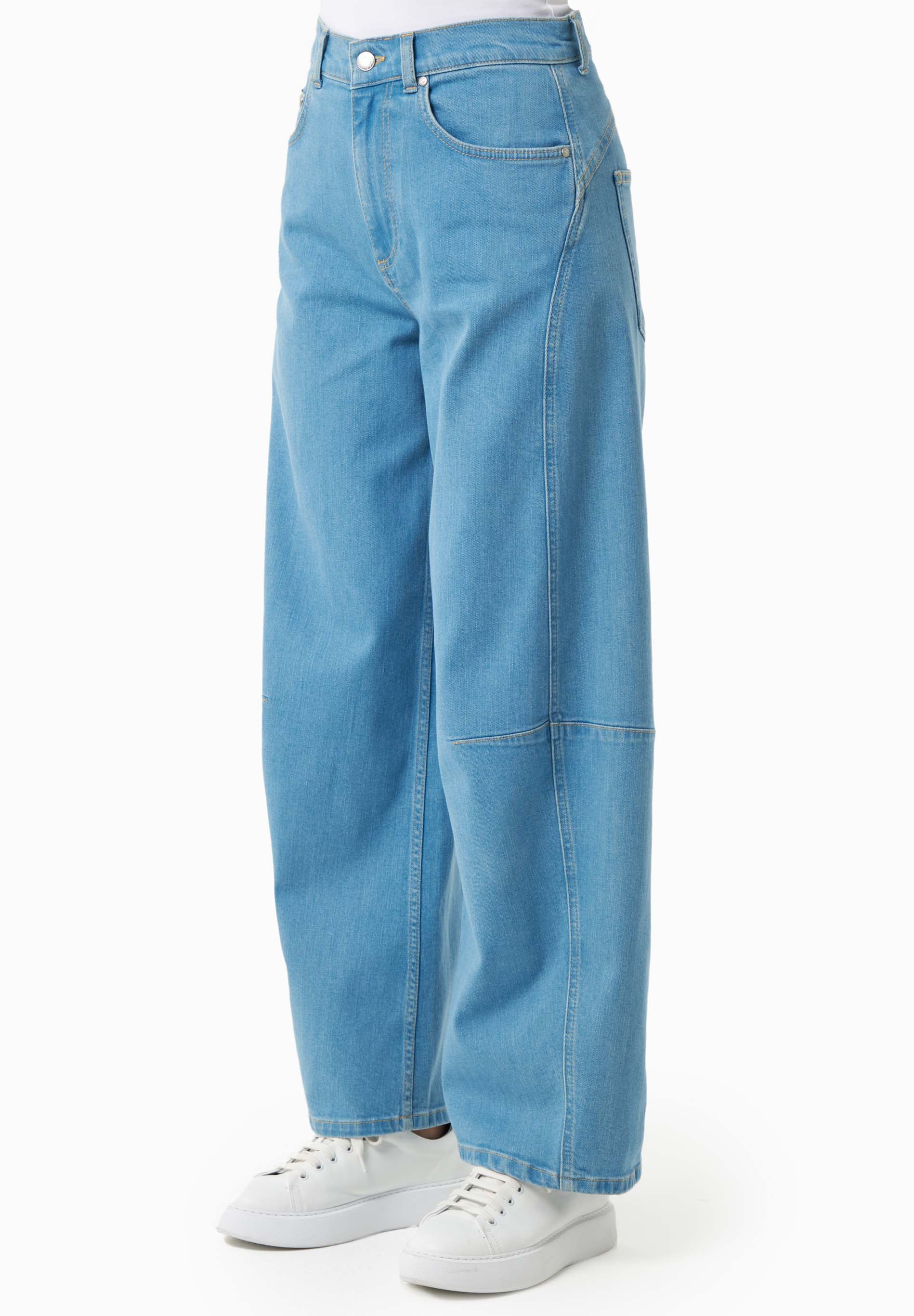 Jeans mit Weitem Bein aus Bio-Baumwolle