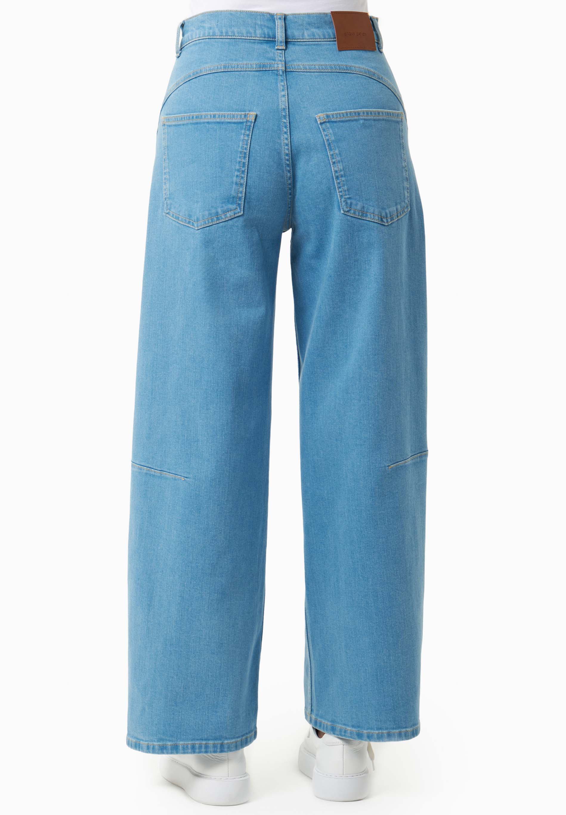 Jeans mit Weitem Bein aus Bio-Baumwolle