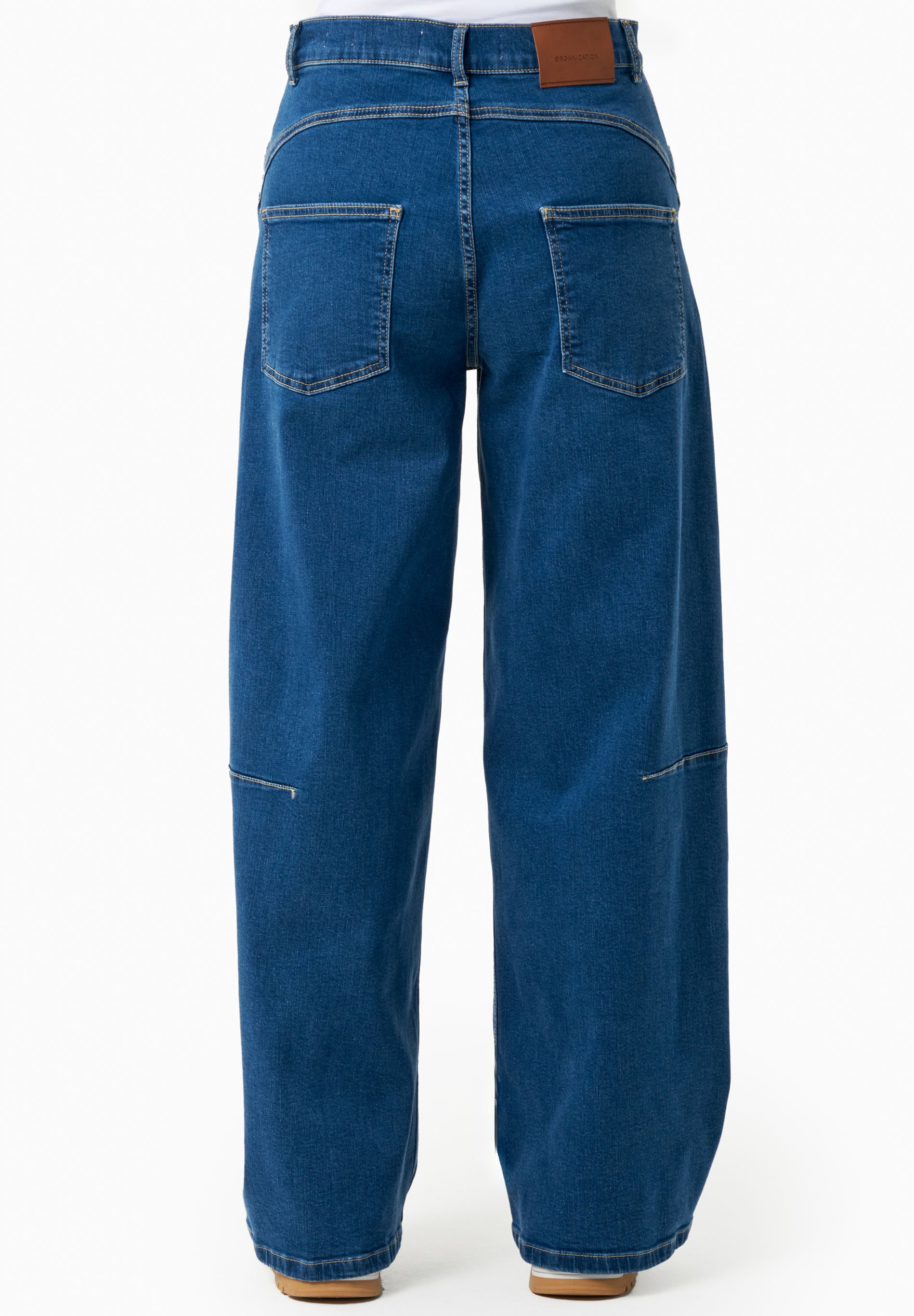 Jeans mit Weitem Bein aus Bio-Baumwolle