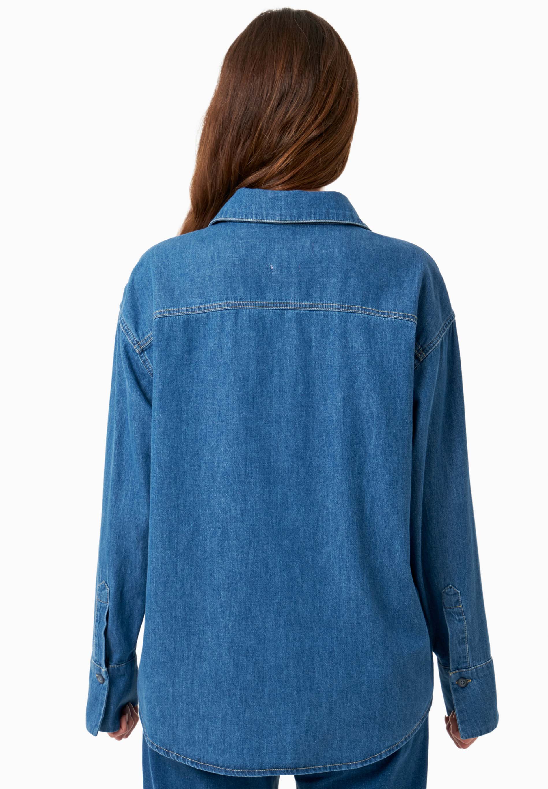 Denim-Bluse aus Bio-Baumwolle