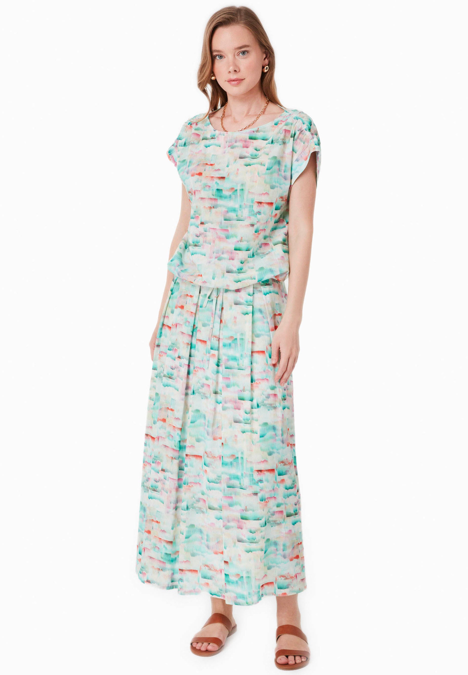 Bluse aus Bio-Baumwoll-Crinkle Voile