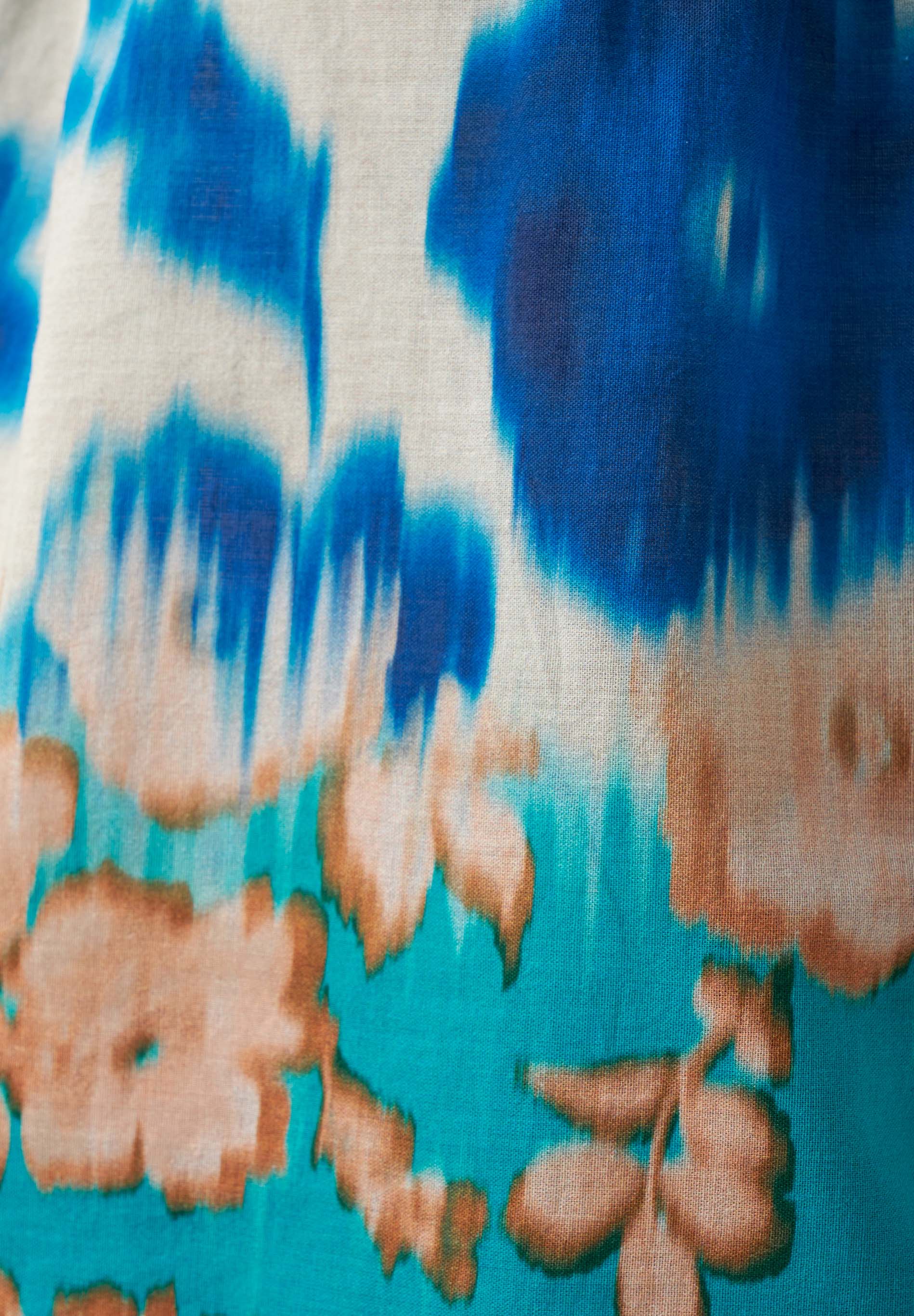 Bluse aus Bio-Baumwoll-Voile mit Blumenmuster