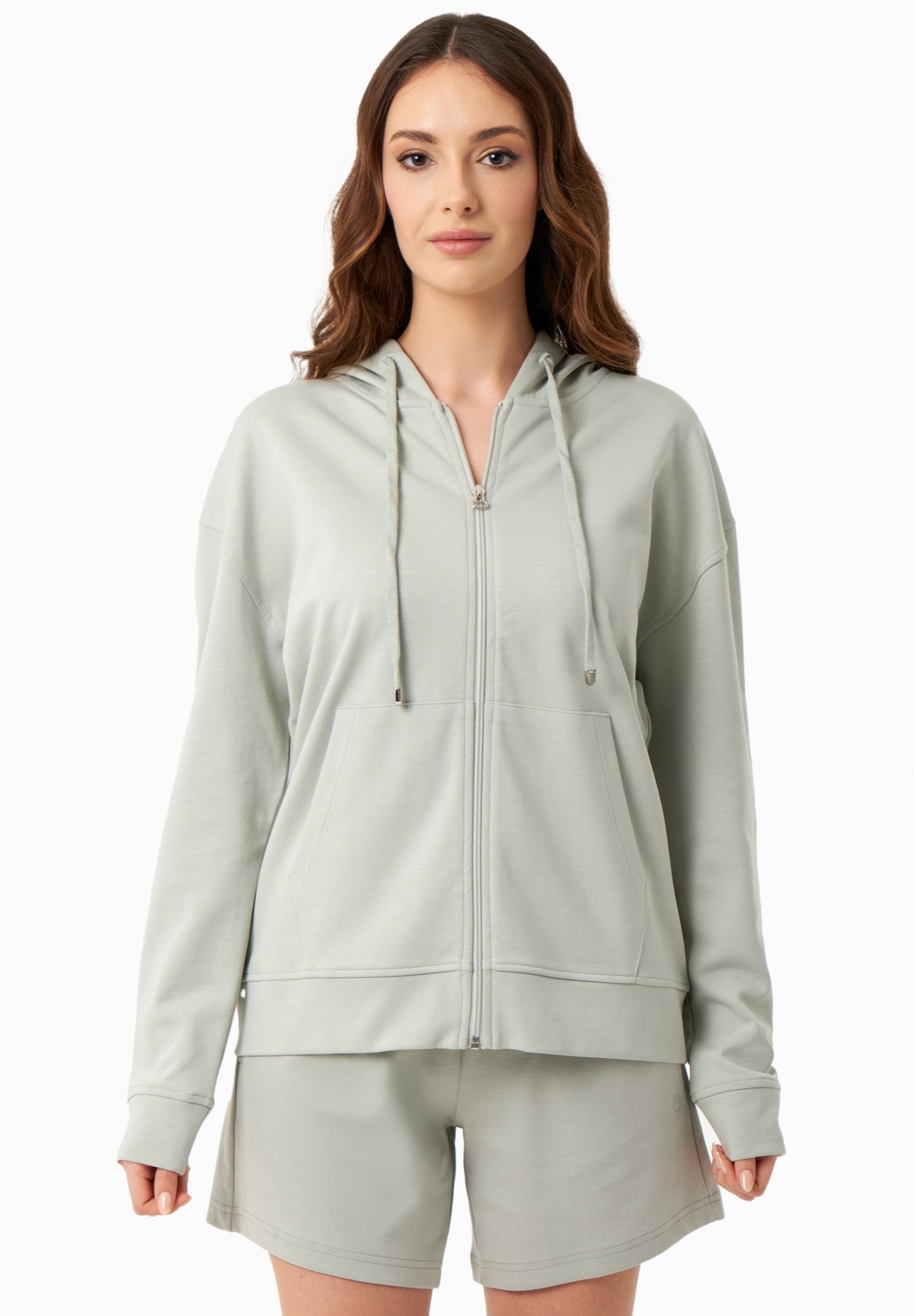 Sweatjacke aus TENCEL™ Modal und Bio-Baumwolle
