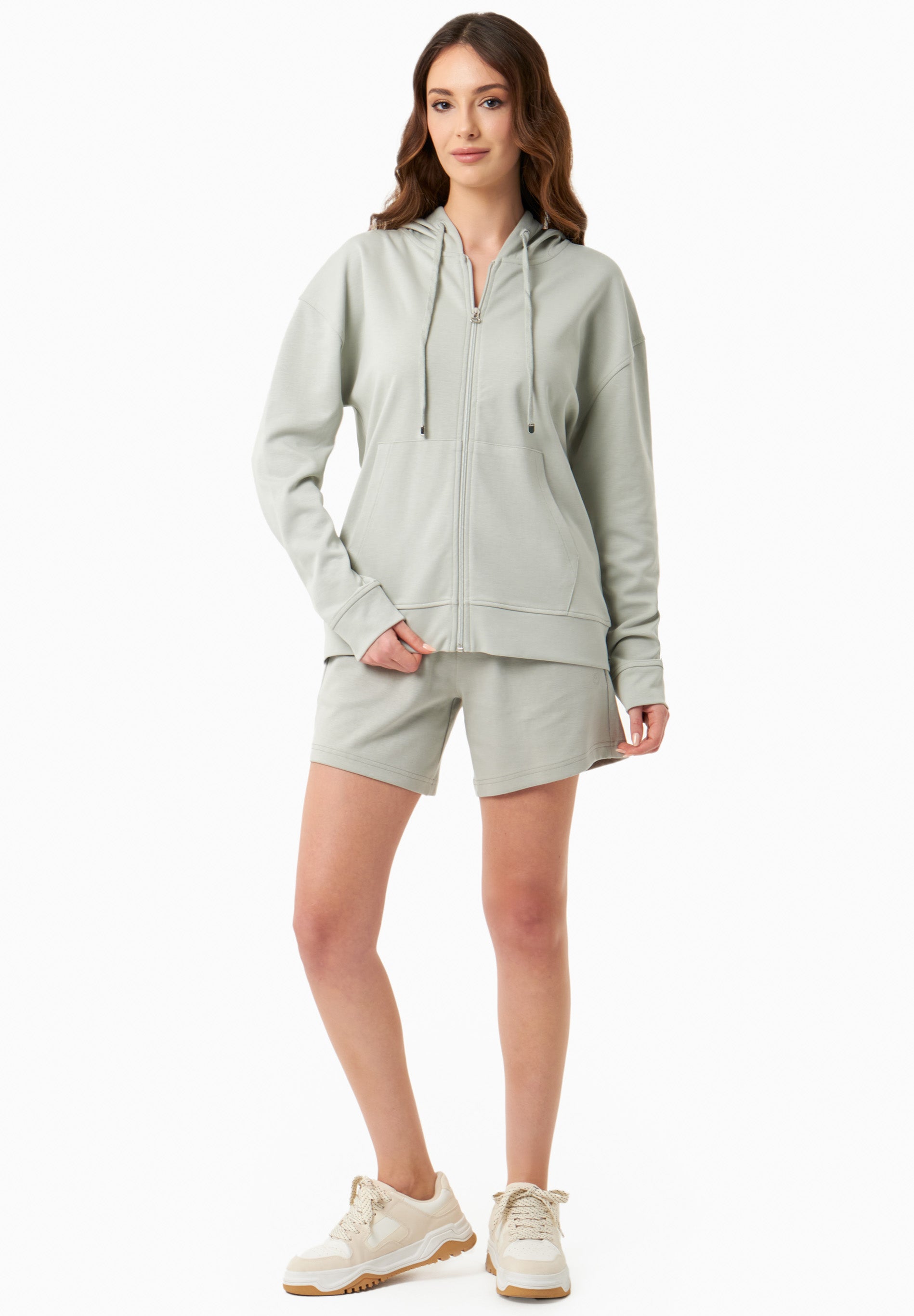 Sweatjacke aus TENCEL™ Modal und Bio-Baumwolle