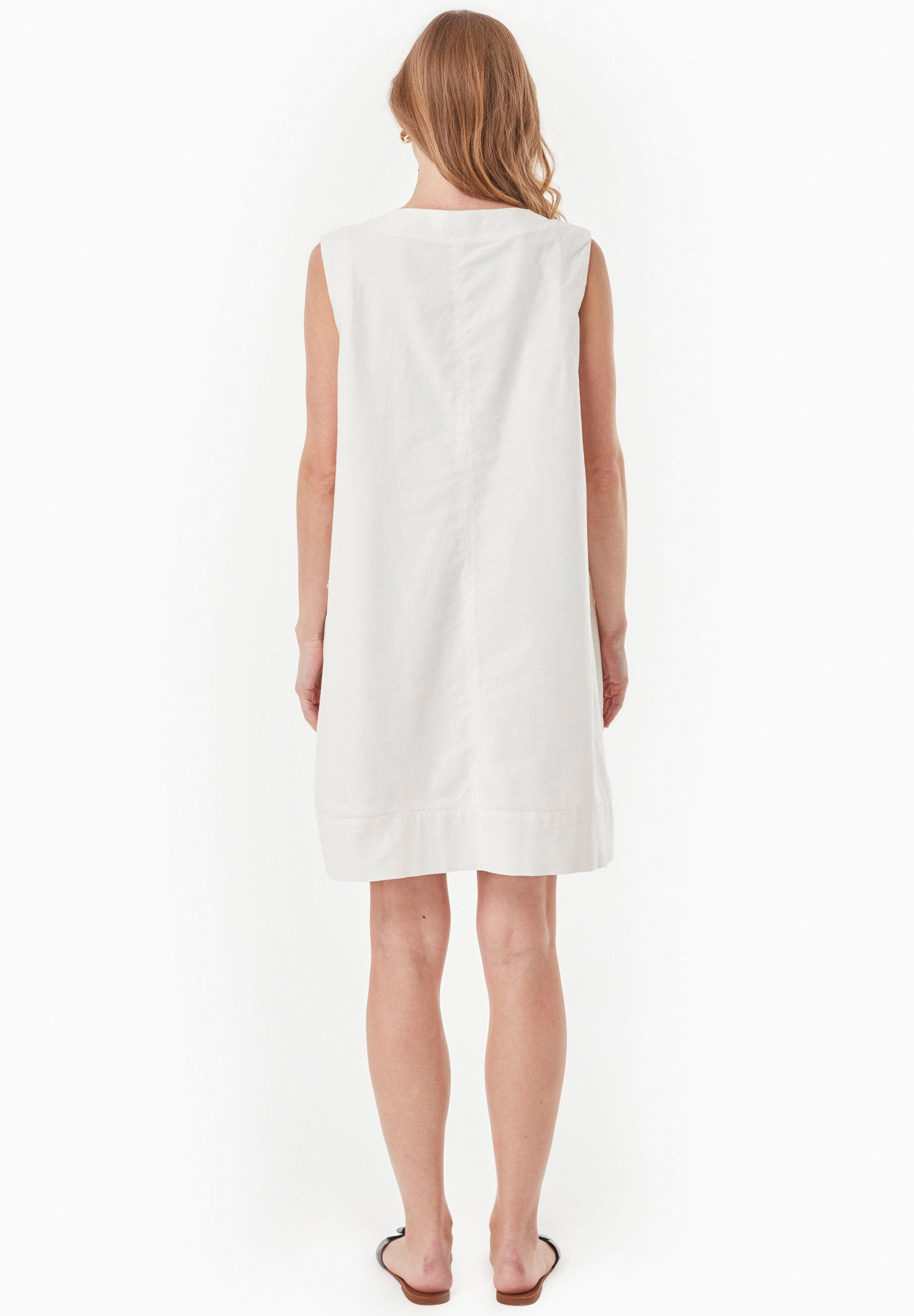 Kleid aus Bio-Baumwolle und Leinen