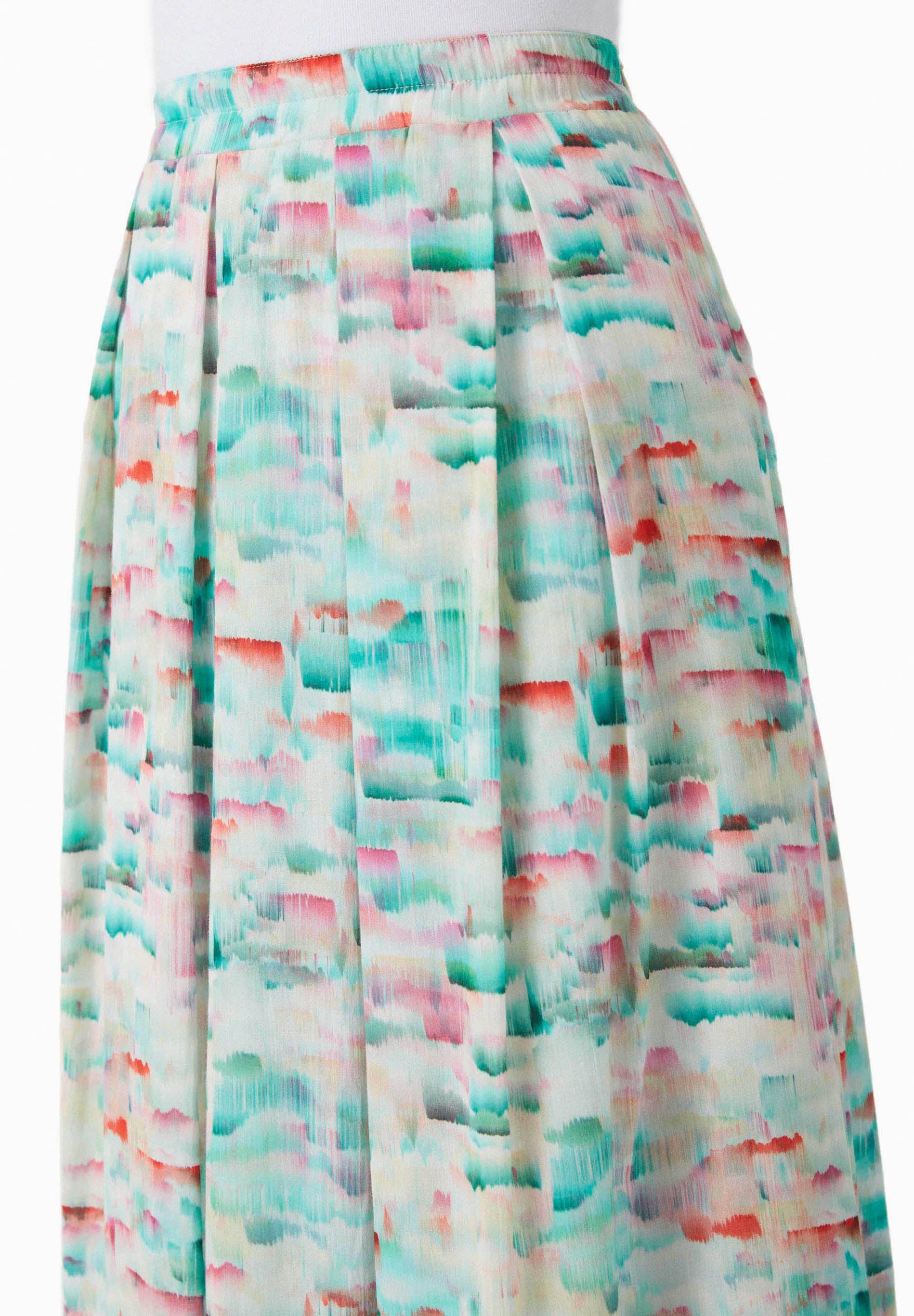 Langer Rock aus Bio-Baumwoll-Crinkle Voile