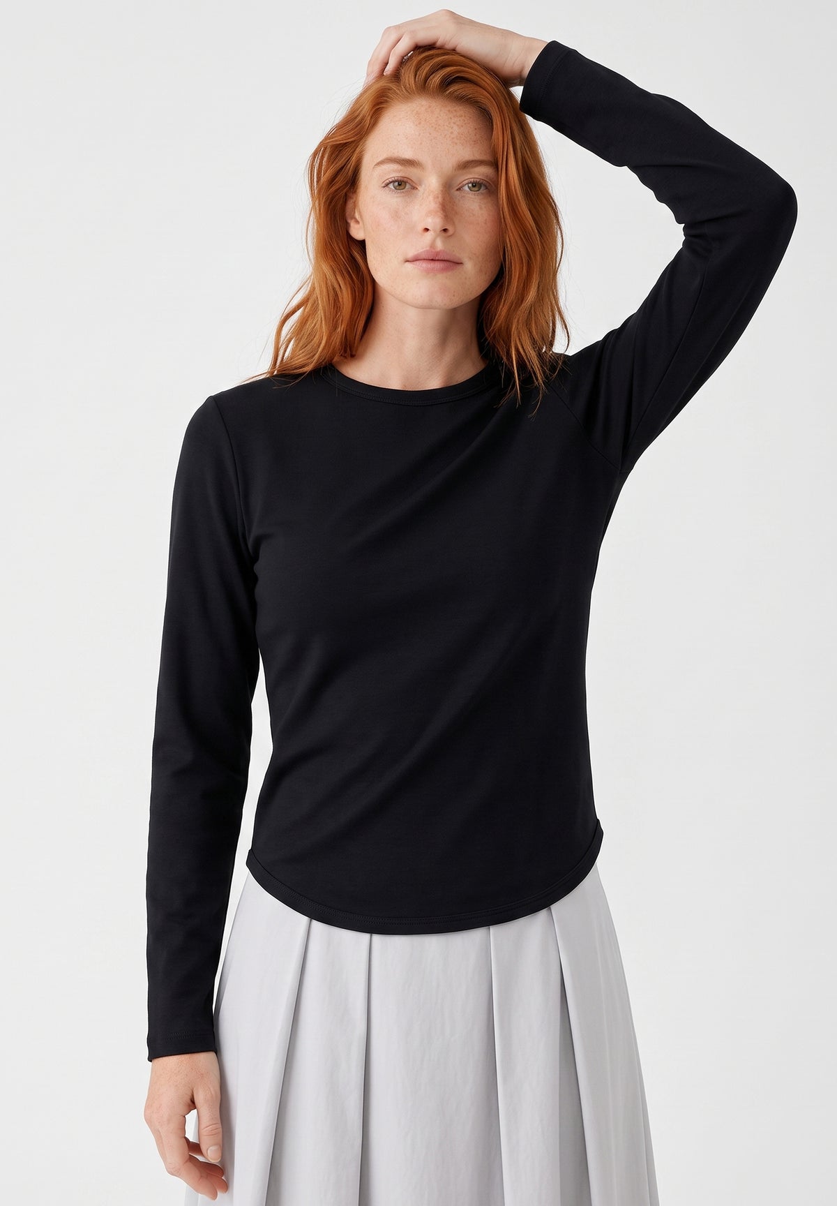 Slim-Fit-Longsleeve aus Bio-Baumwolle