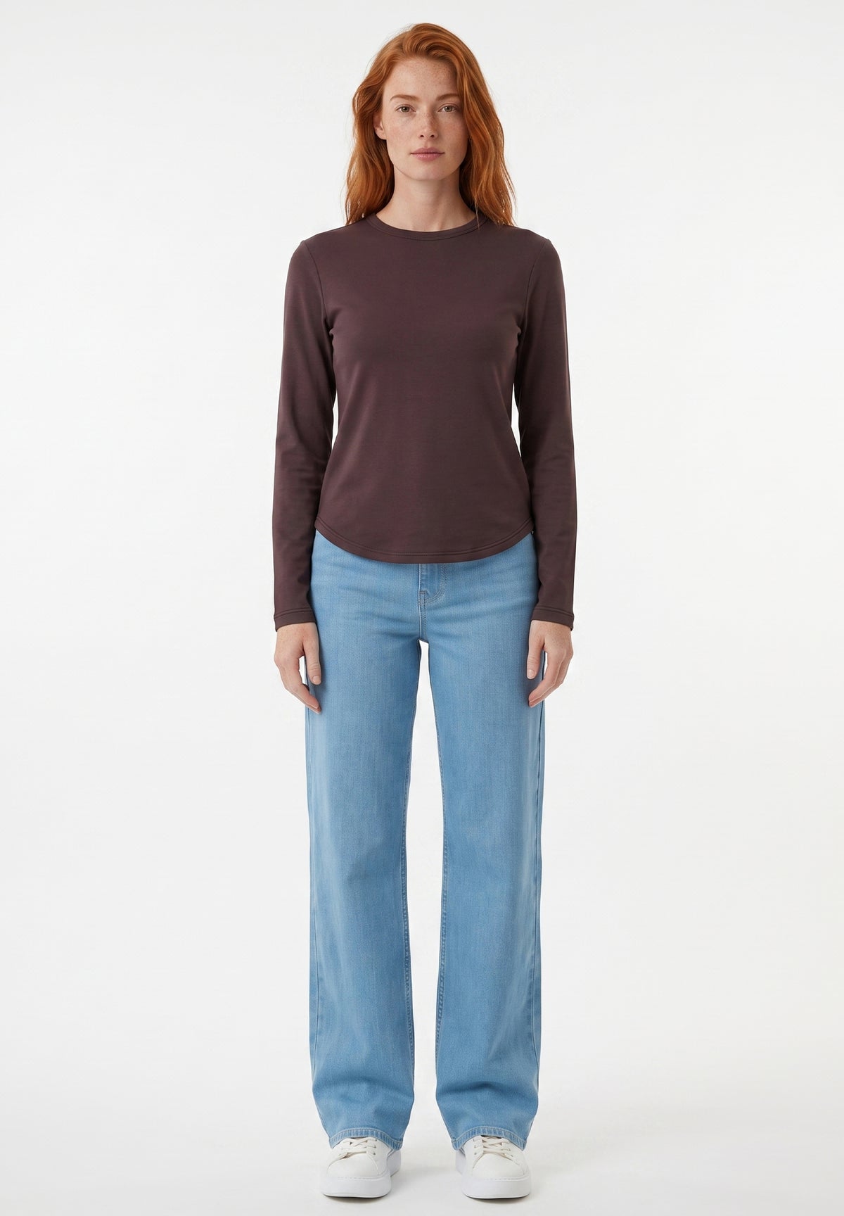 Slim-Fit-Longsleeve aus Bio-Baumwolle
