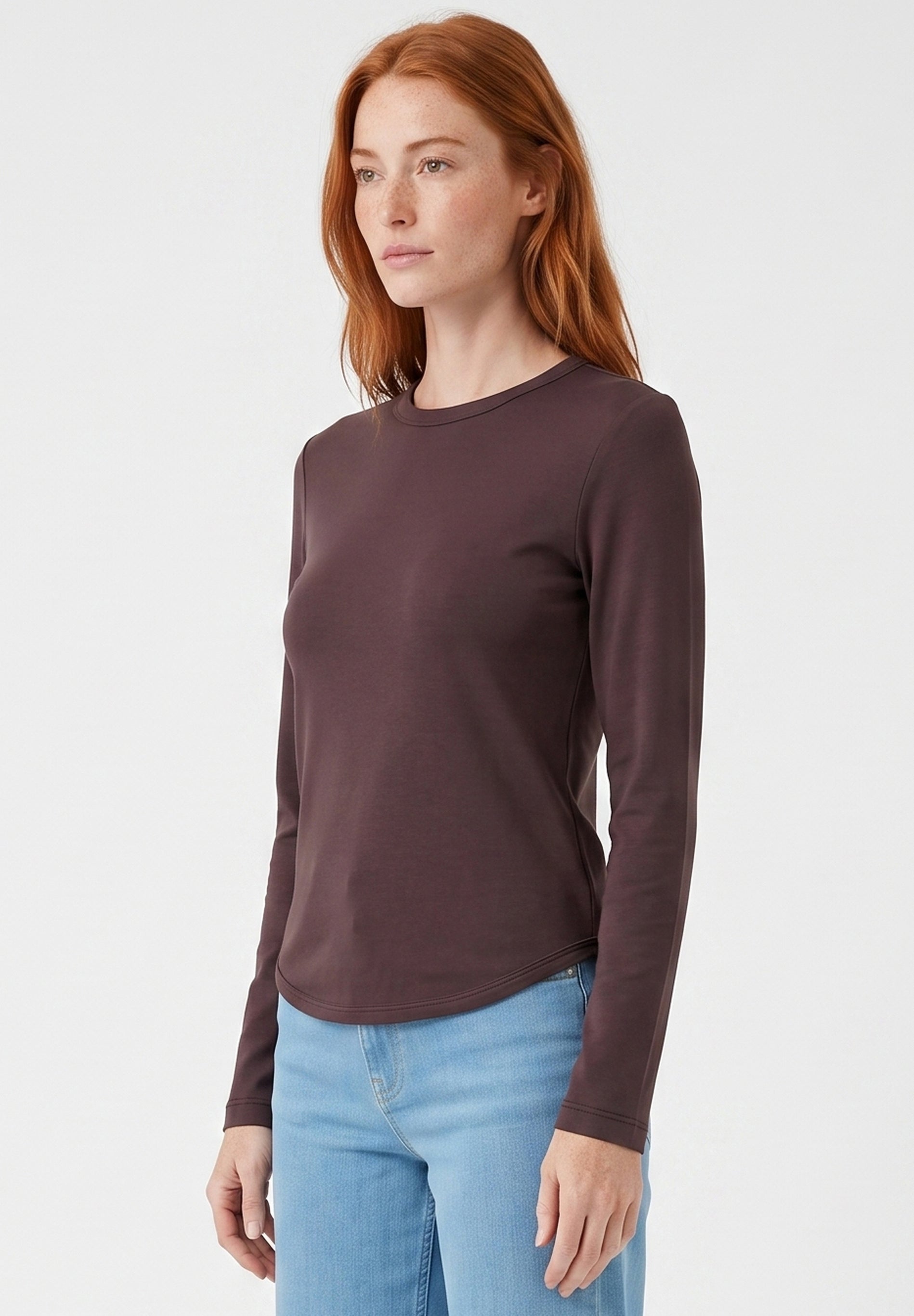Slim-Fit-Longsleeve aus Bio-Baumwolle