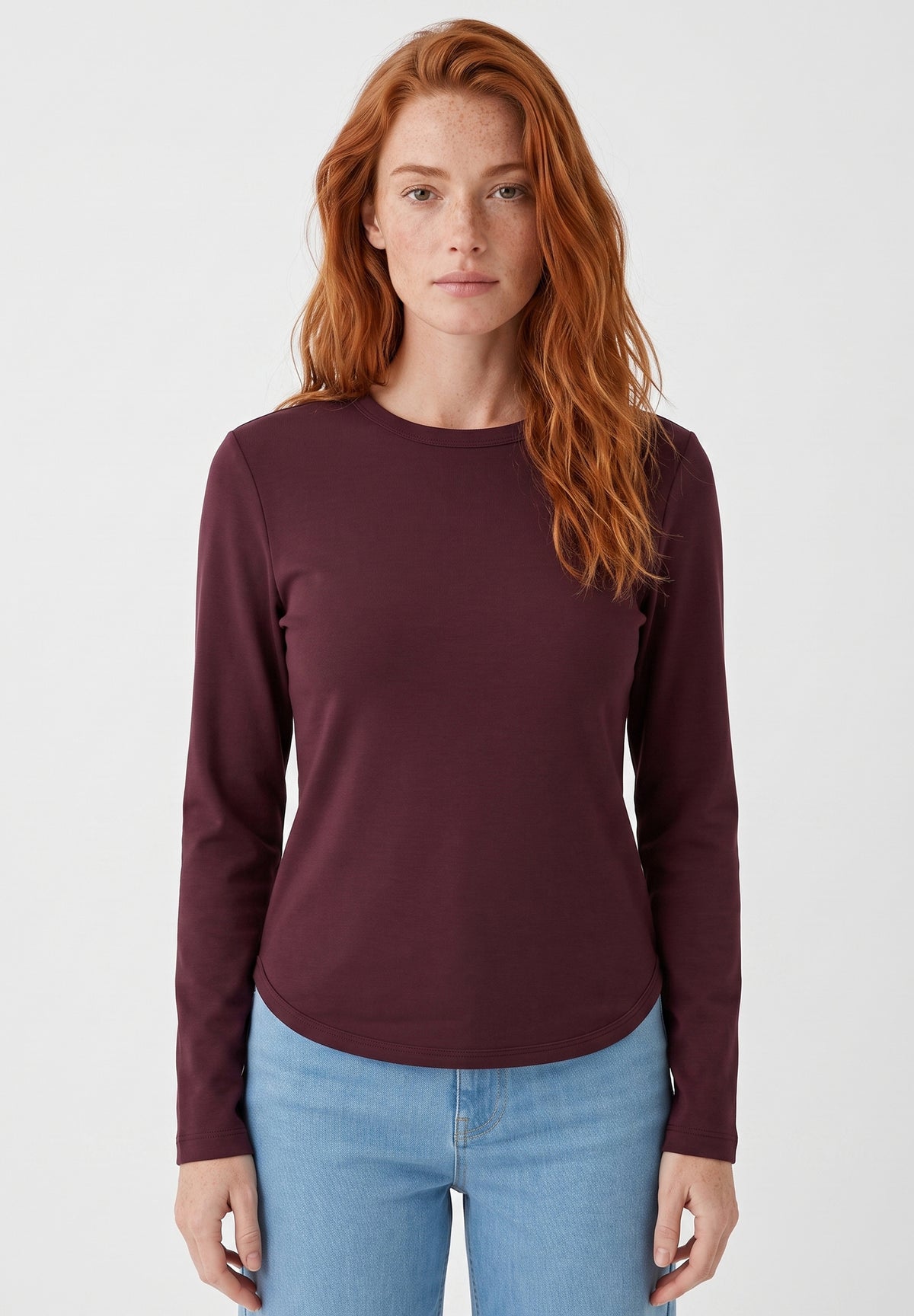 Slim-Fit-Longsleeve aus Bio-Baumwolle