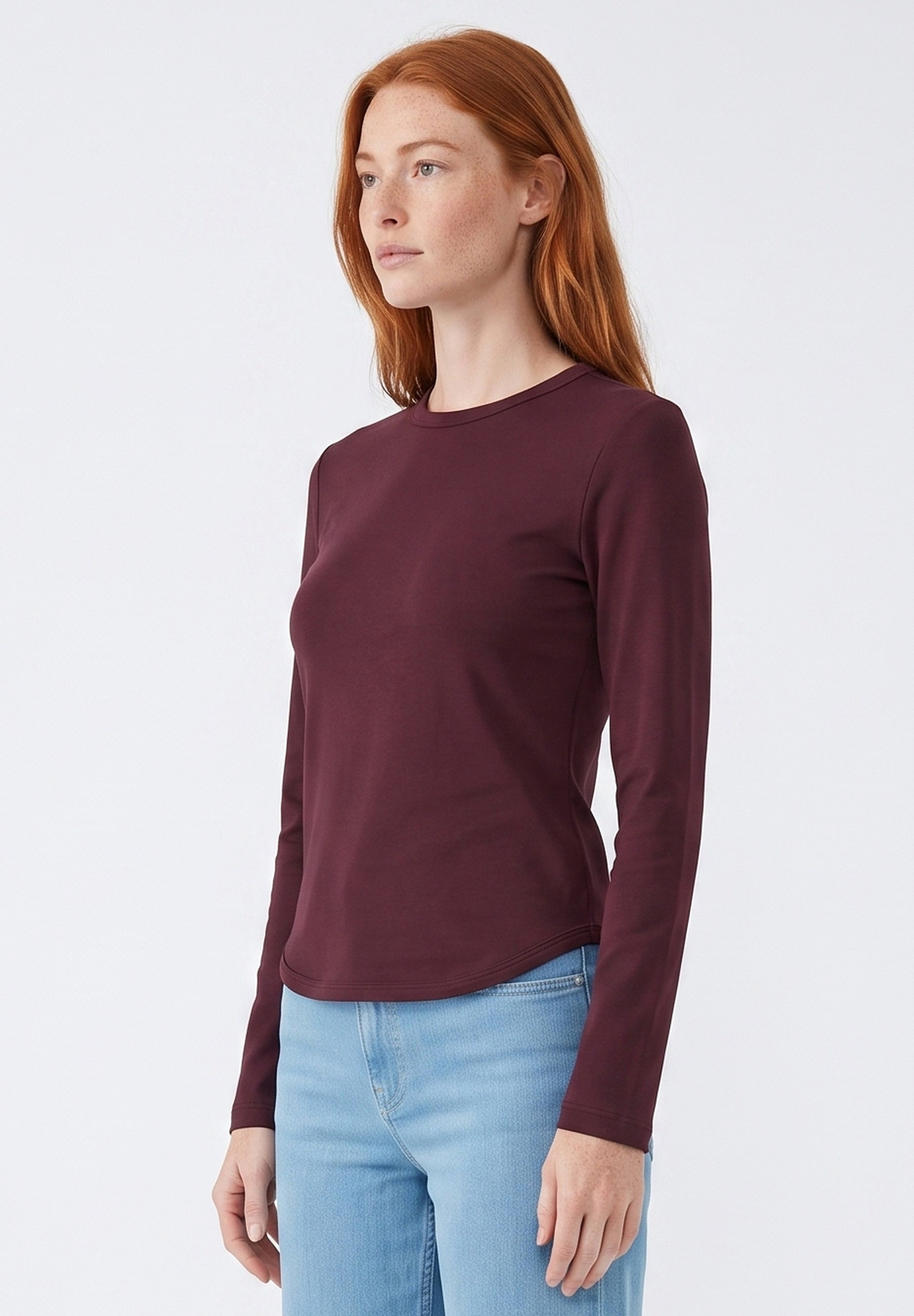 Slim-Fit-Longsleeve aus Bio-Baumwolle
