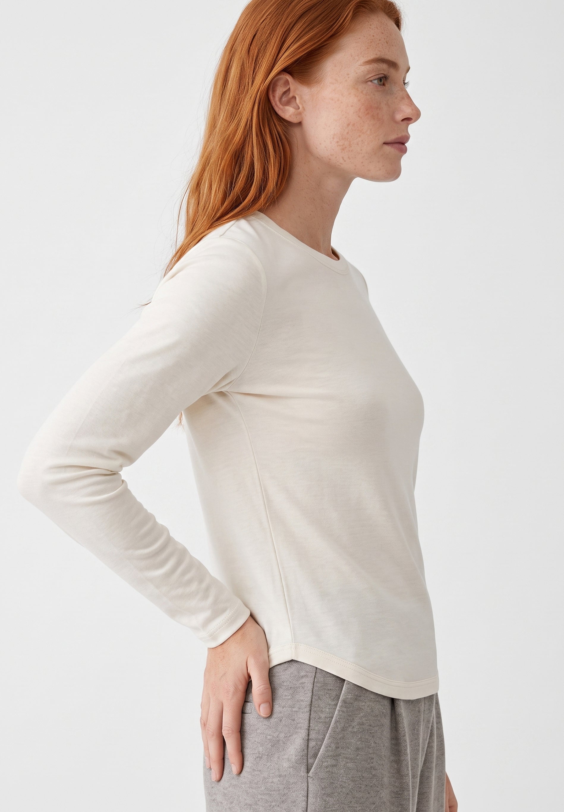 Slim-Fit-Longsleeve aus Bio-Baumwolle