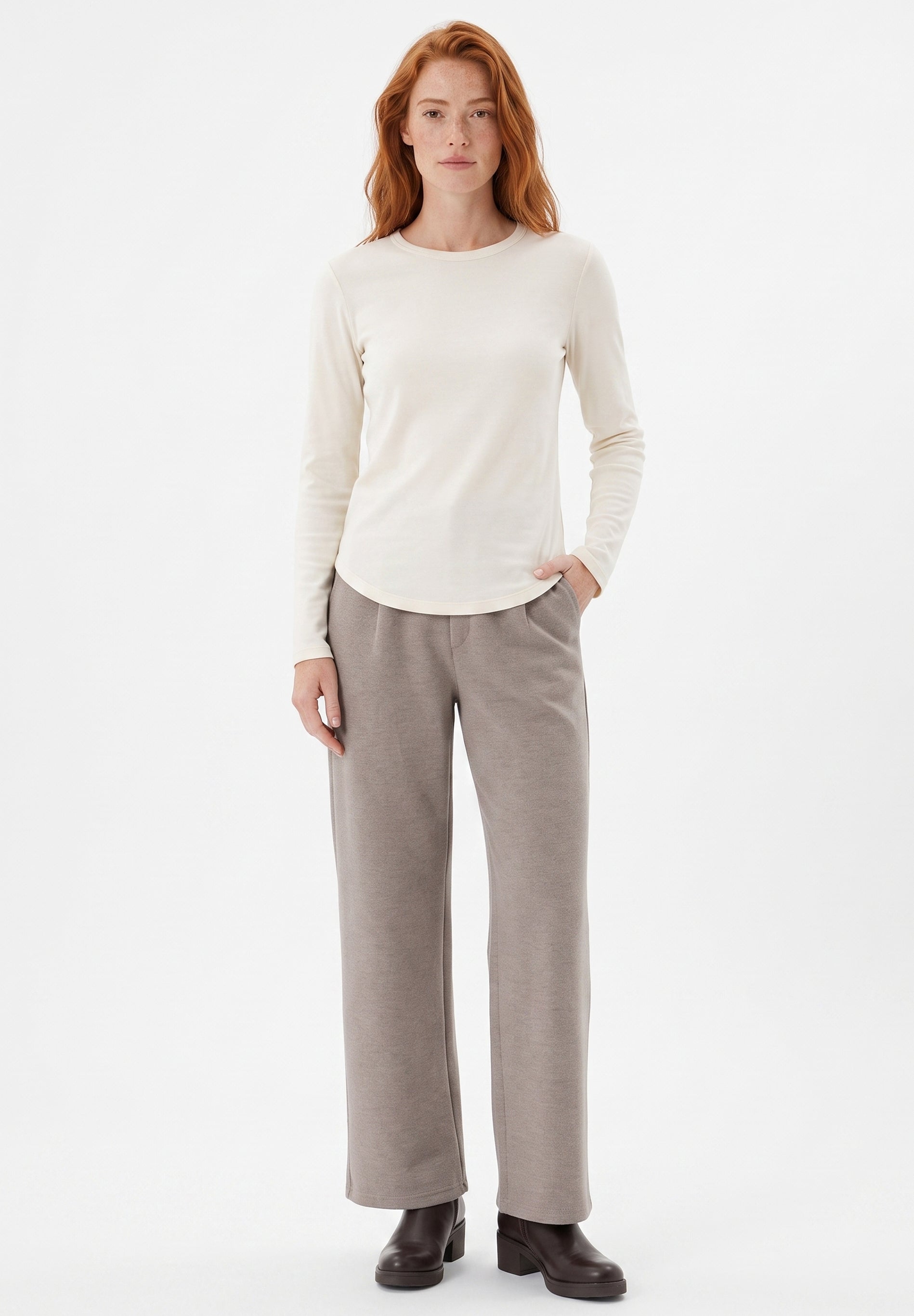 Slim-Fit-Longsleeve aus Bio-Baumwolle