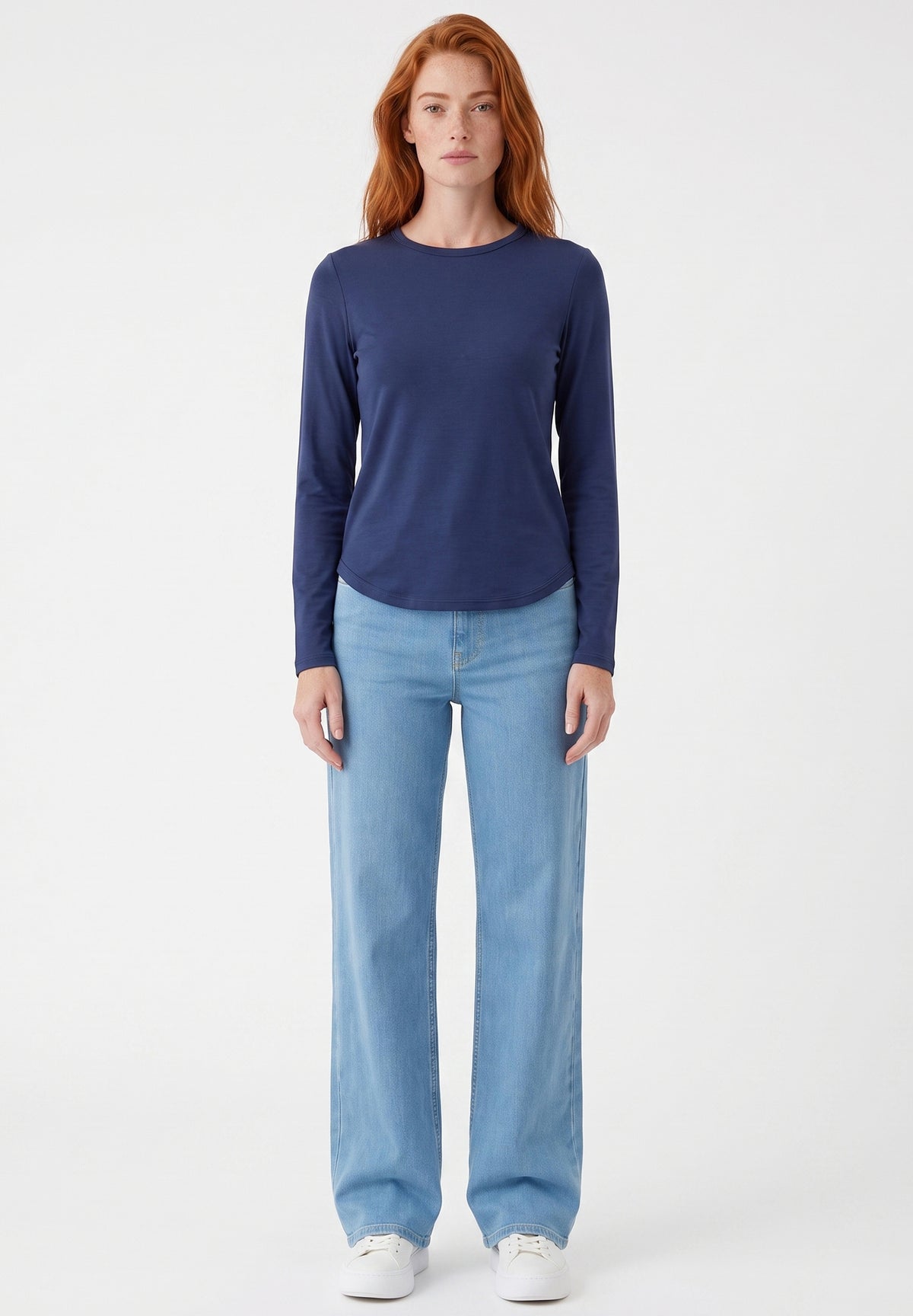 Slim-Fit-Longsleeve aus Bio-Baumwolle