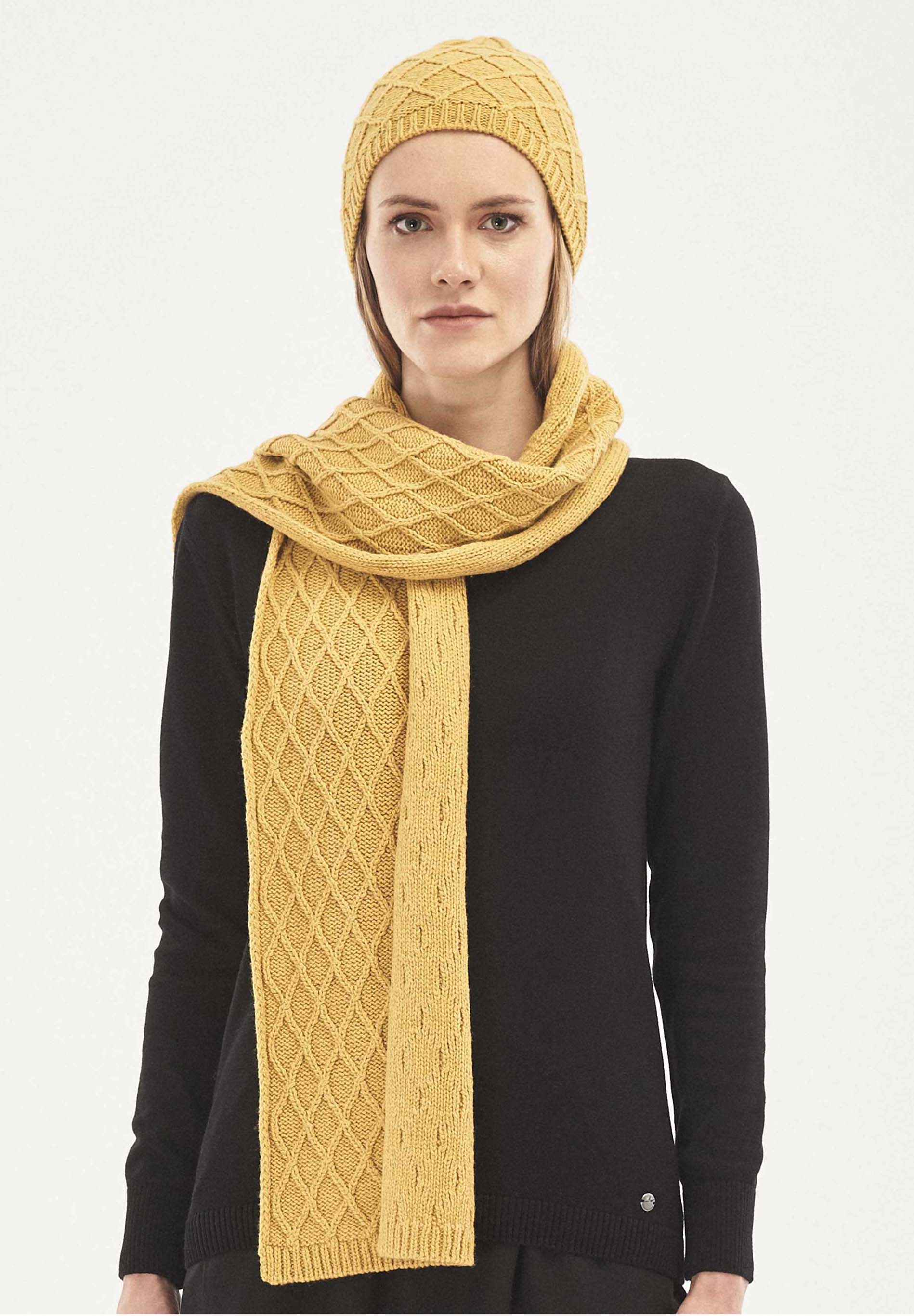 Strick-Beanie aus Bio-Merinowolle und Bio-Baumwolle