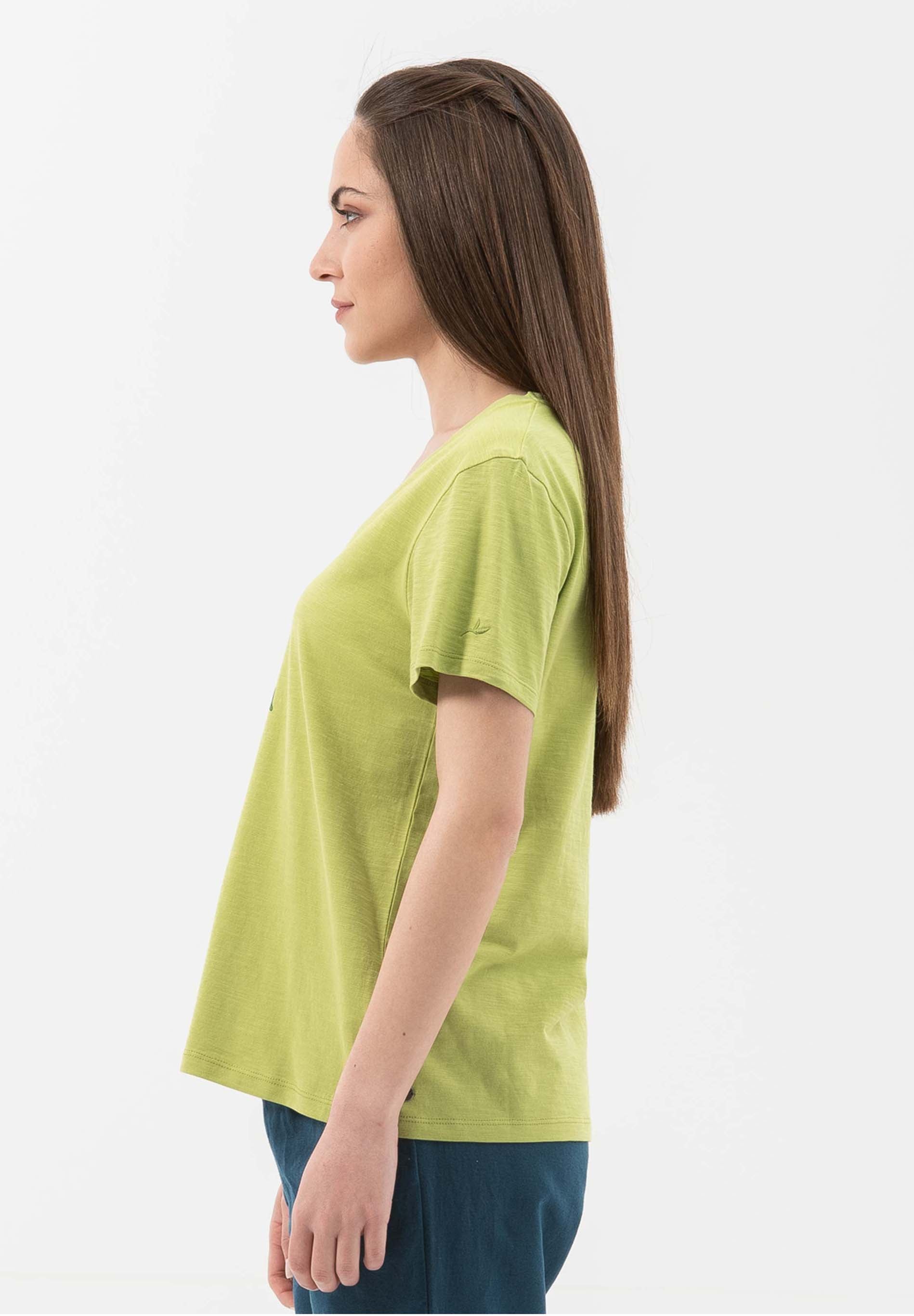 T-Shirt aus Bio-Baumwolle mit Blatt-Print