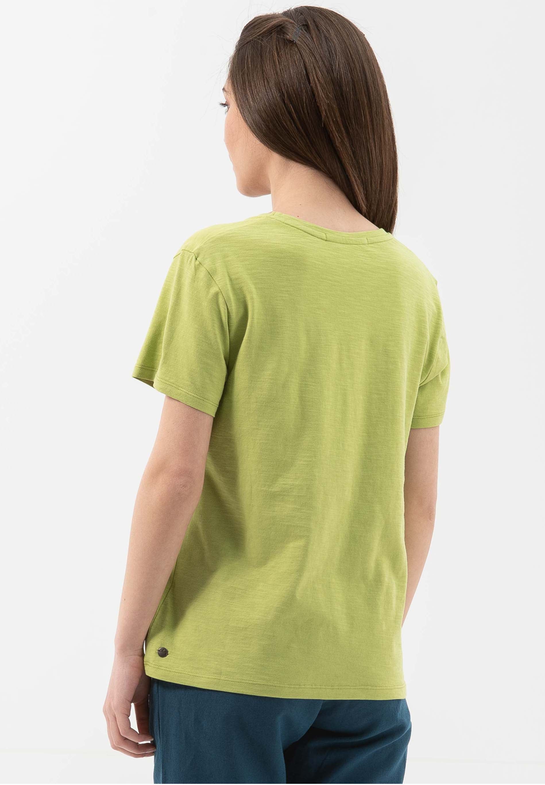 T-Shirt aus Bio-Baumwolle mit Blatt-Print